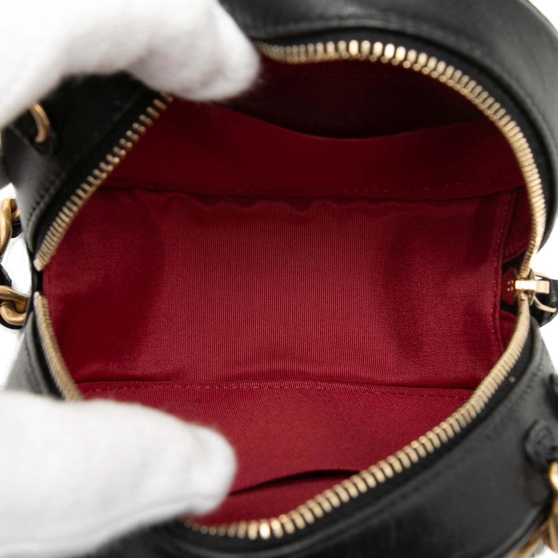 Chanel Lambskin 19 Round Clutch with Chain