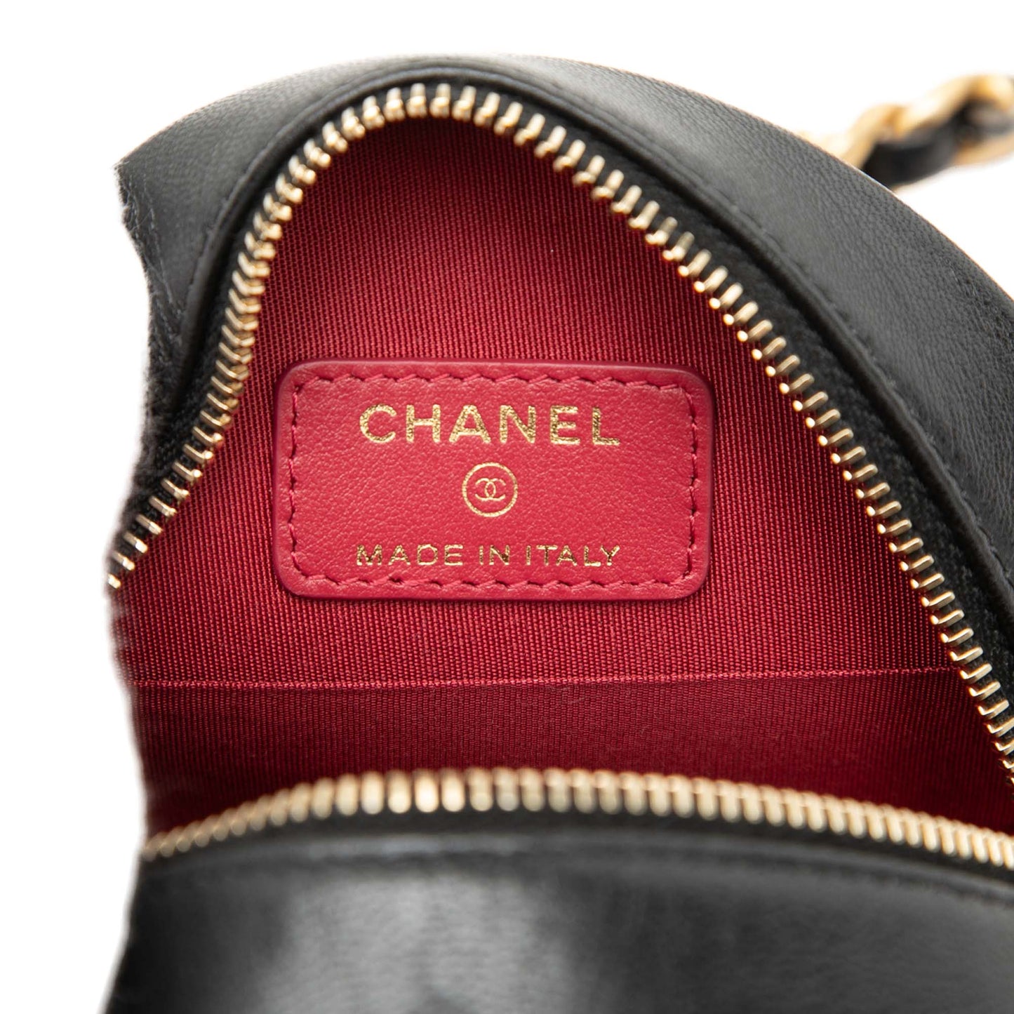 Chanel Lambskin 19 Round Clutch with Chain