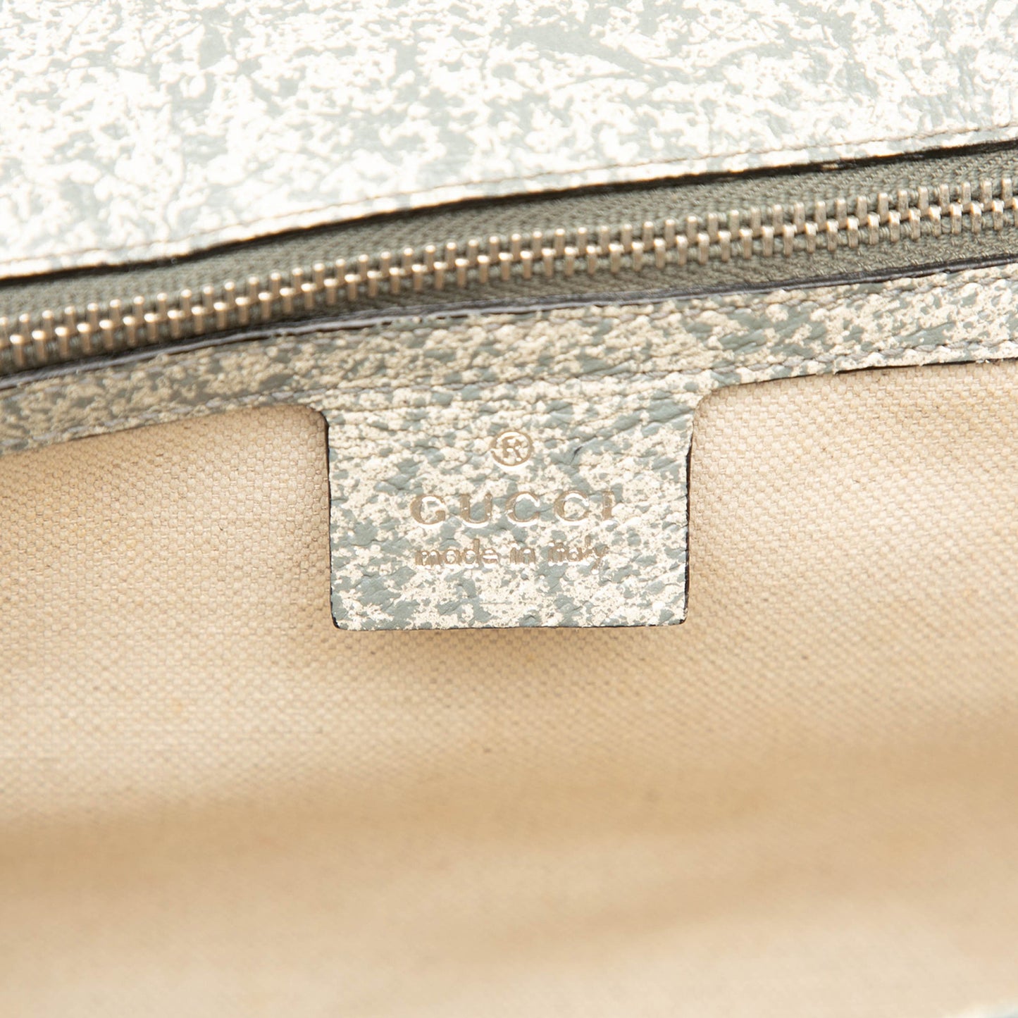 Gucci Large Speckled Leather New Bamboo Top Handle Bag