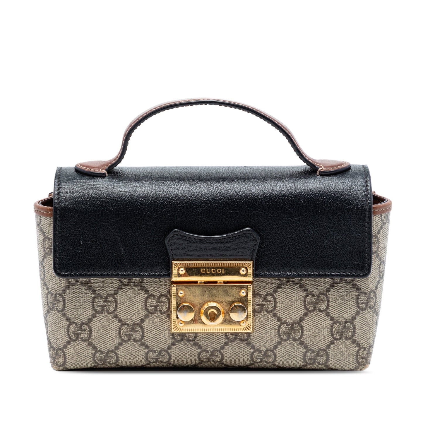 Gucci Mini GG Supreme Padlock Satchel
