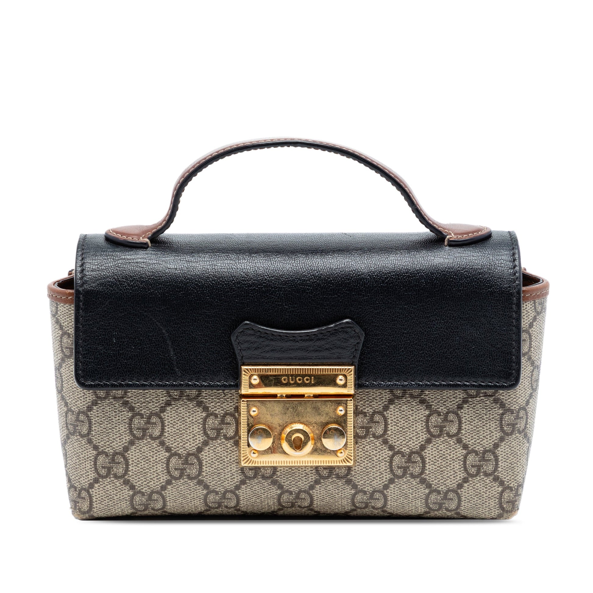 Gucci Mini GG Supreme Padlock Satchel