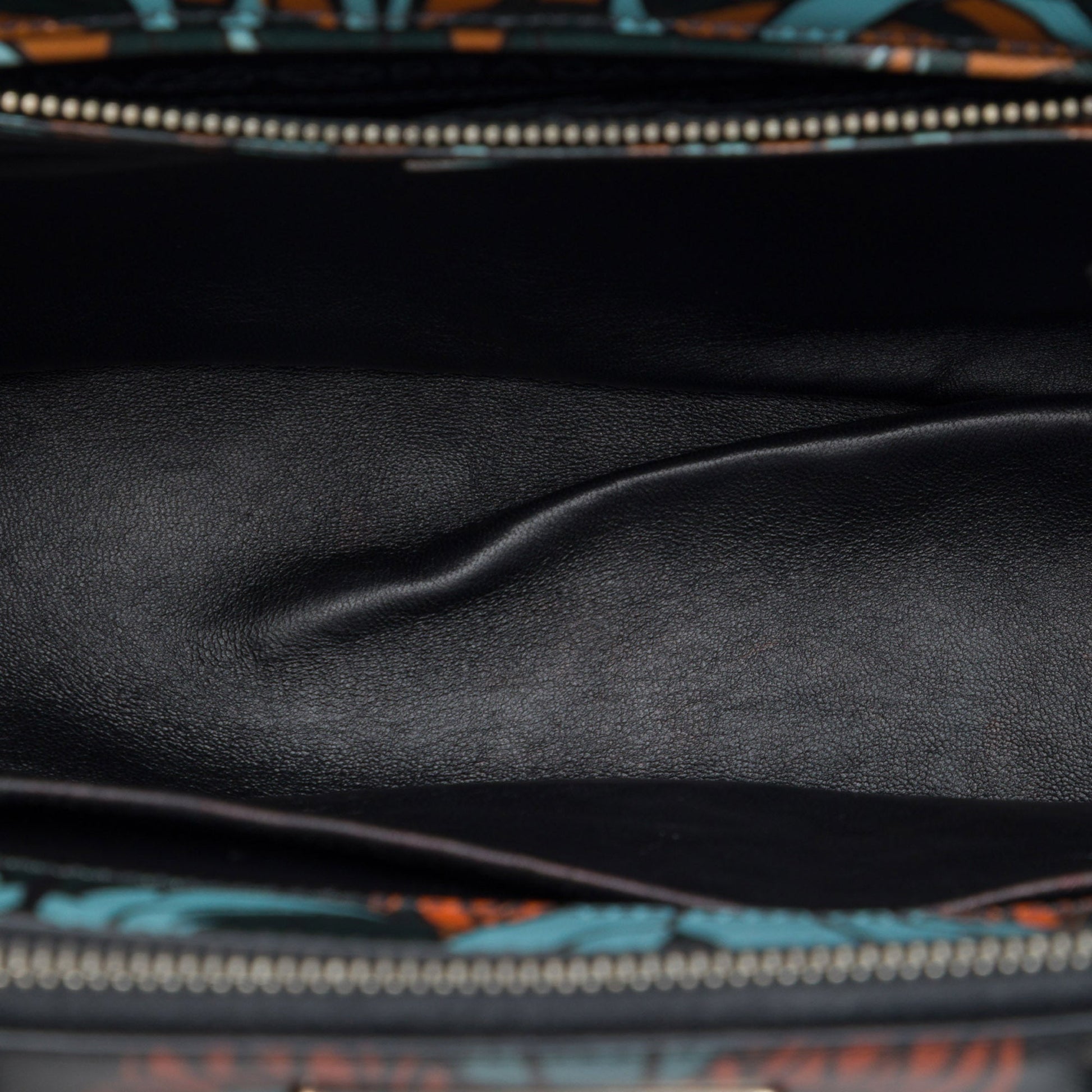 Prada Small Saffiano Lux Galleria Lily Print Double Zip Satchel