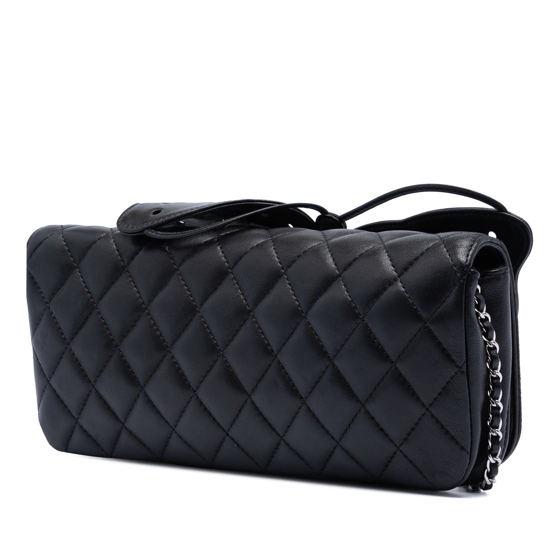 Quilted Lambskin Butterfly Clutch With Chain