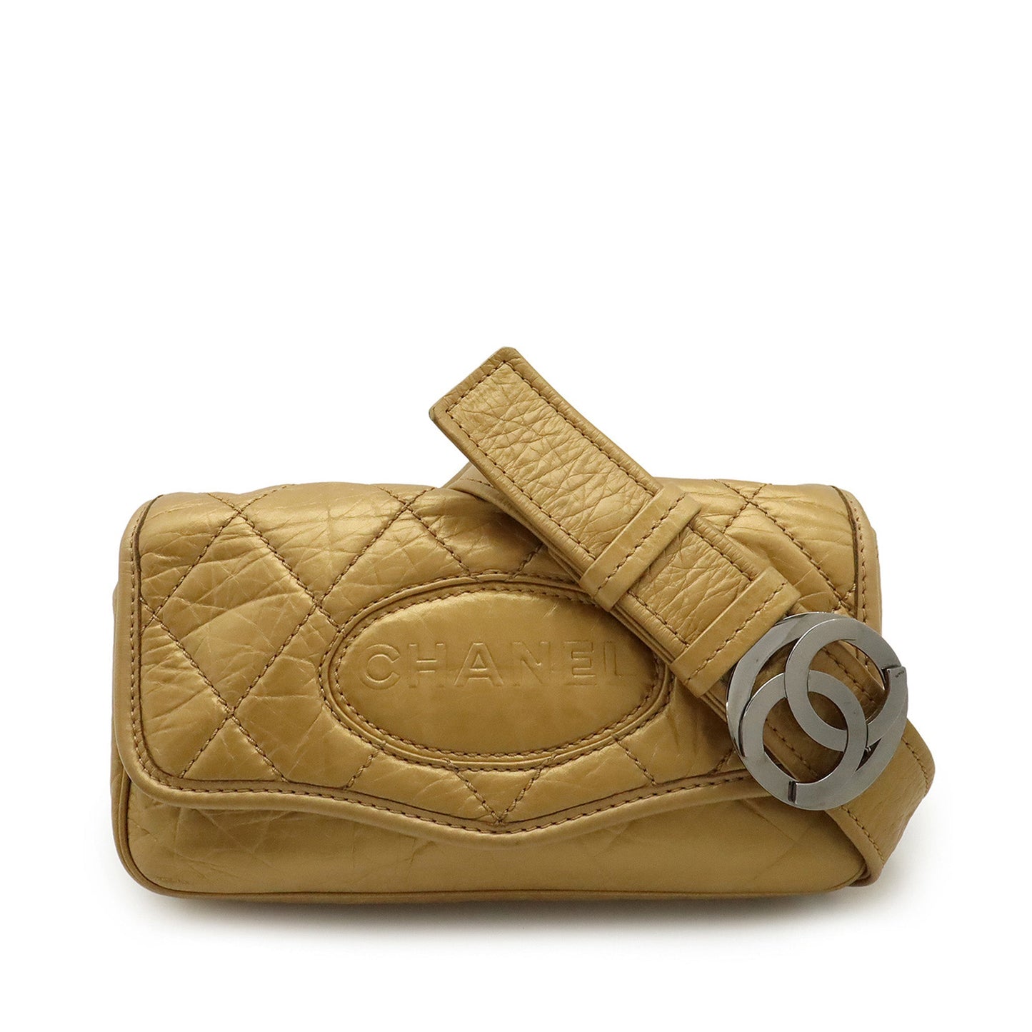 Chanel Quilted Aged Calfskin Vintage Ligne Messenger Flap