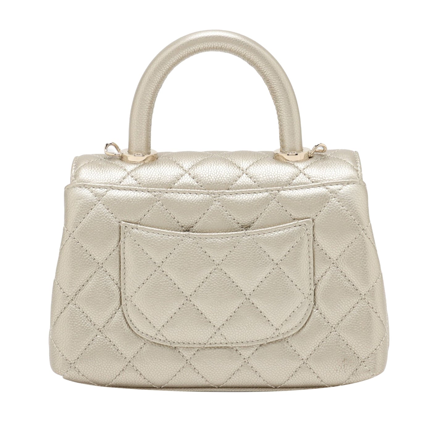 Chanel Mini Quilted Caviar Coco Top Handle Bag