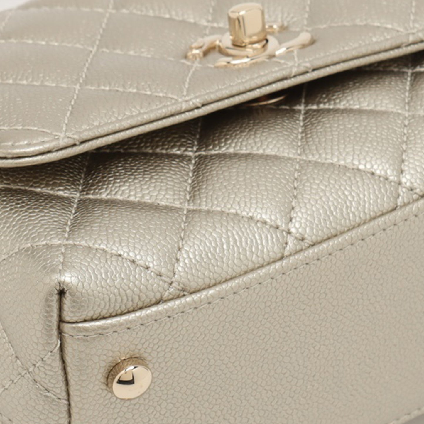 Chanel Mini Quilted Caviar Coco Top Handle Bag