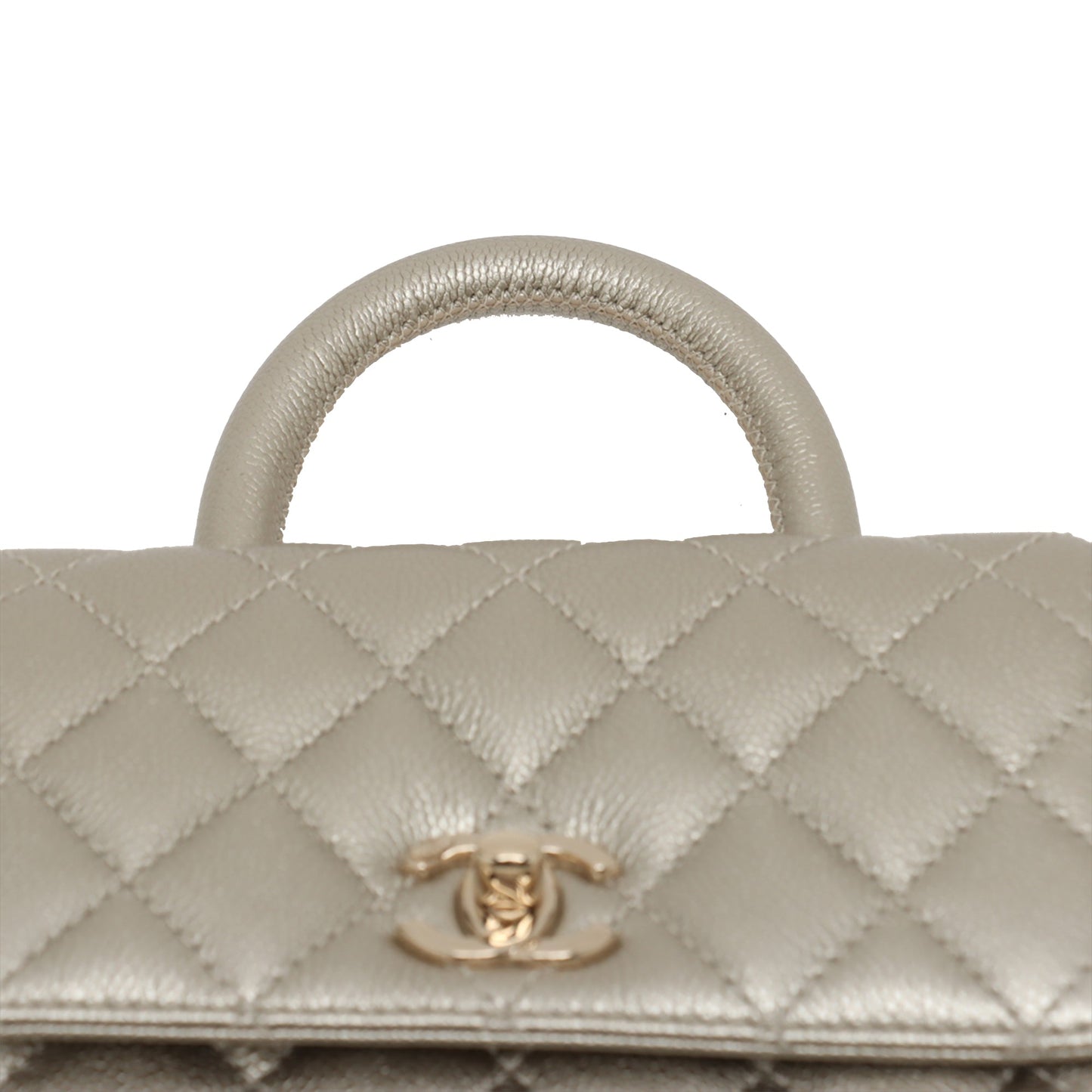 Chanel Mini Quilted Caviar Coco Top Handle Bag