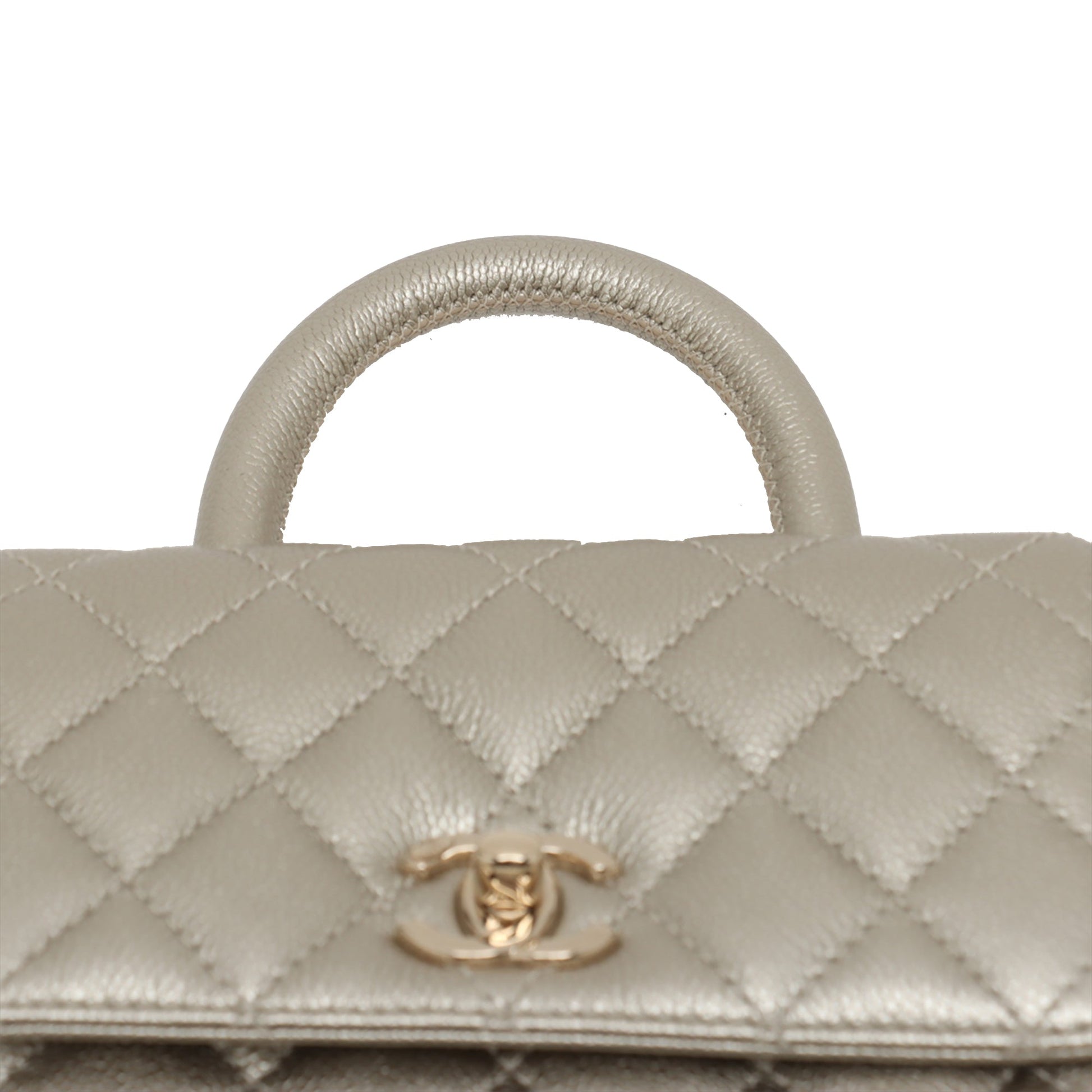 Chanel Mini Quilted Caviar Coco Top Handle Bag