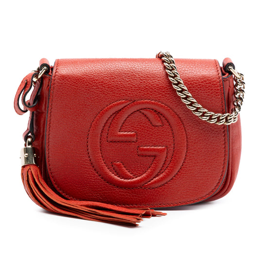 Small Leather Soho Chain Flap Crossbody