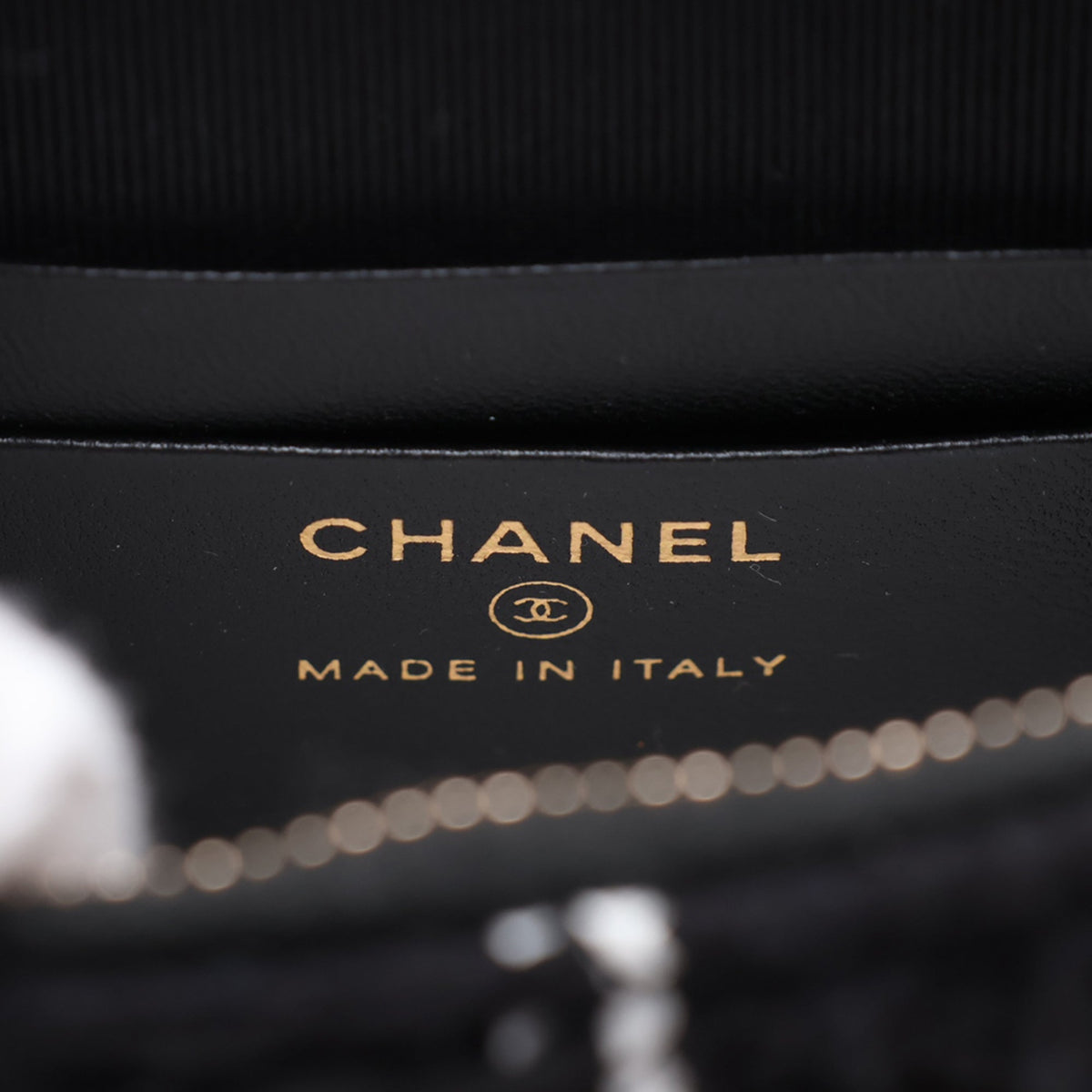 Chanel Mini CC Stitched Tweed VIP Crossbody — Black