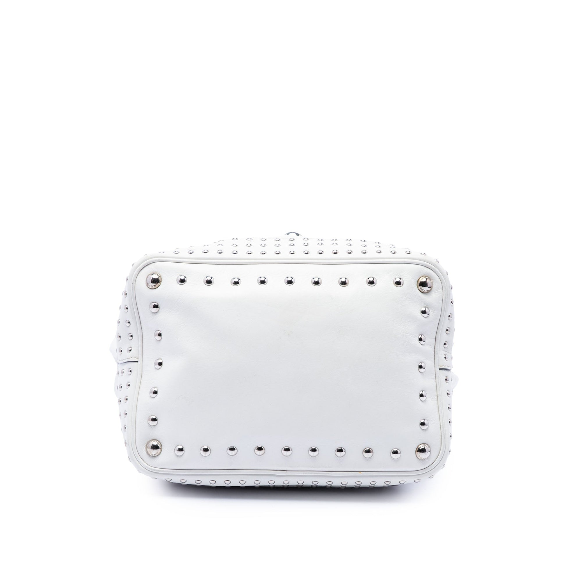 Prada Soft Calf Studded Bucket Bag