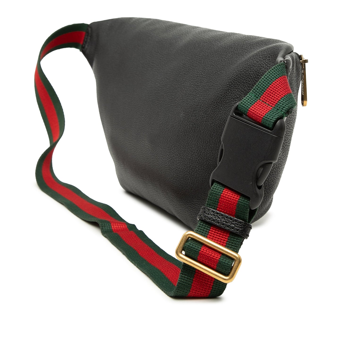 Gucci Grained Calfskin Web Logo Belt Bag