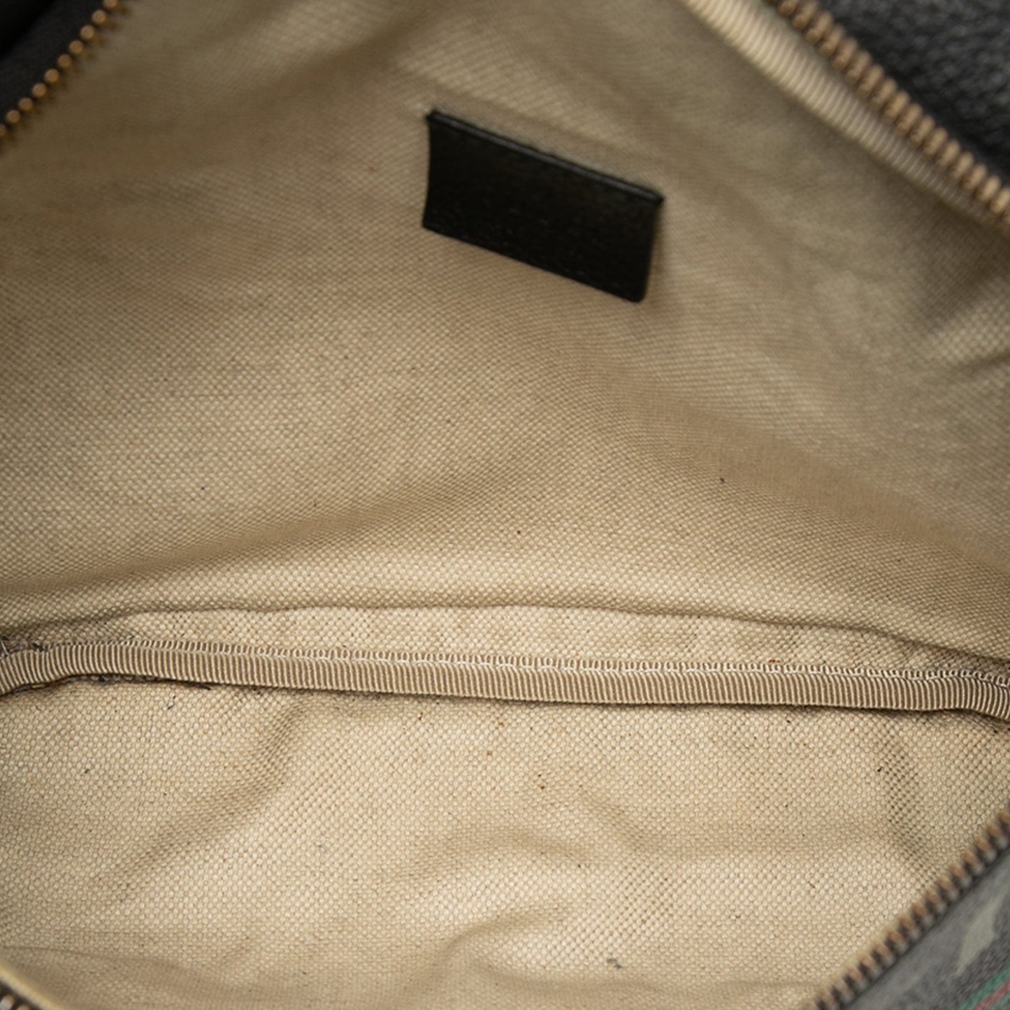 Gucci Grained Calfskin Web Logo Belt Bag