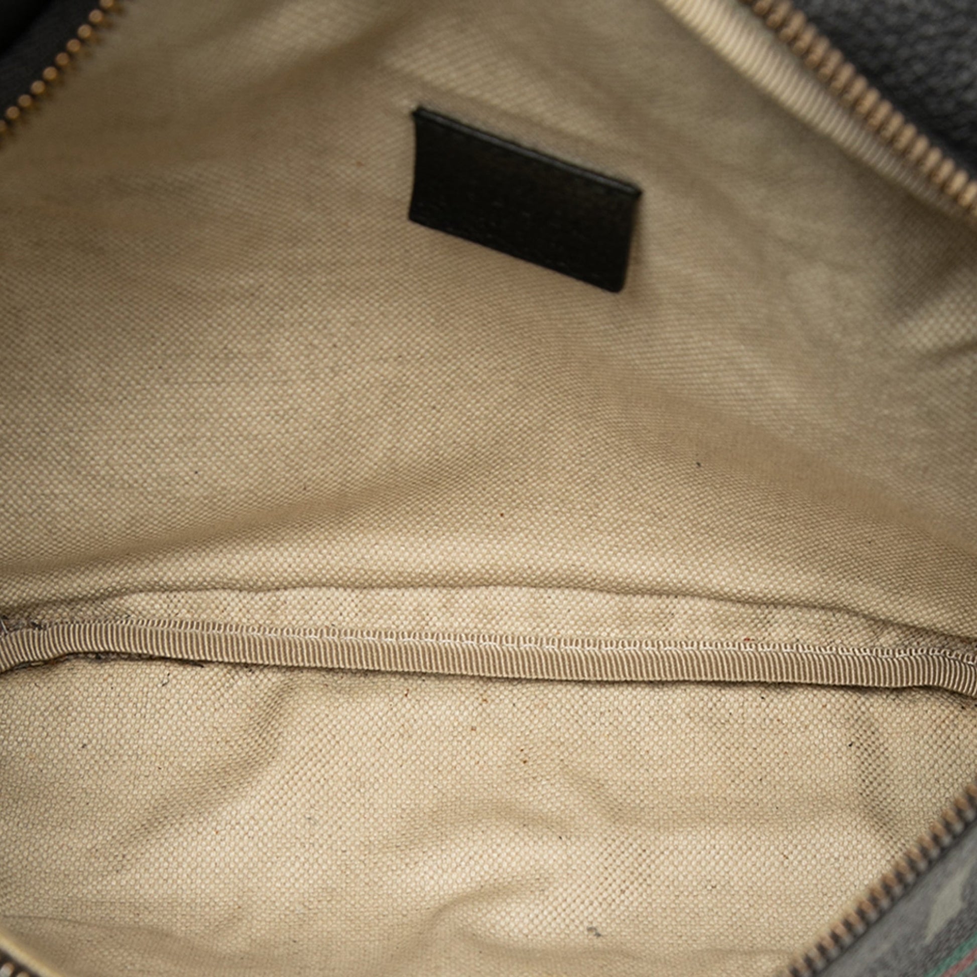 Gucci Grained Calfskin Web Logo Belt Bag