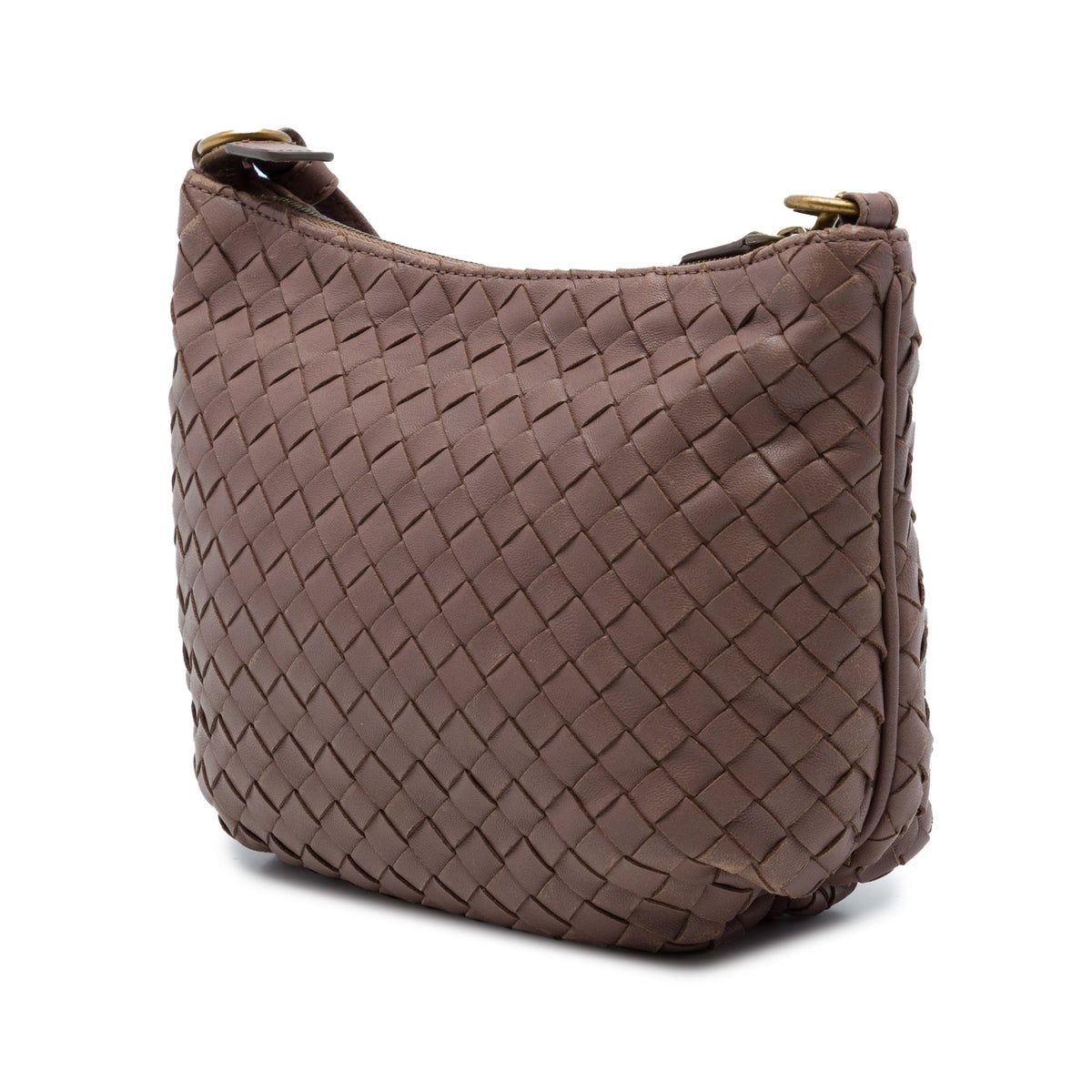 Bottega Veneta Nappa Intrecciato Crossbody — Brown