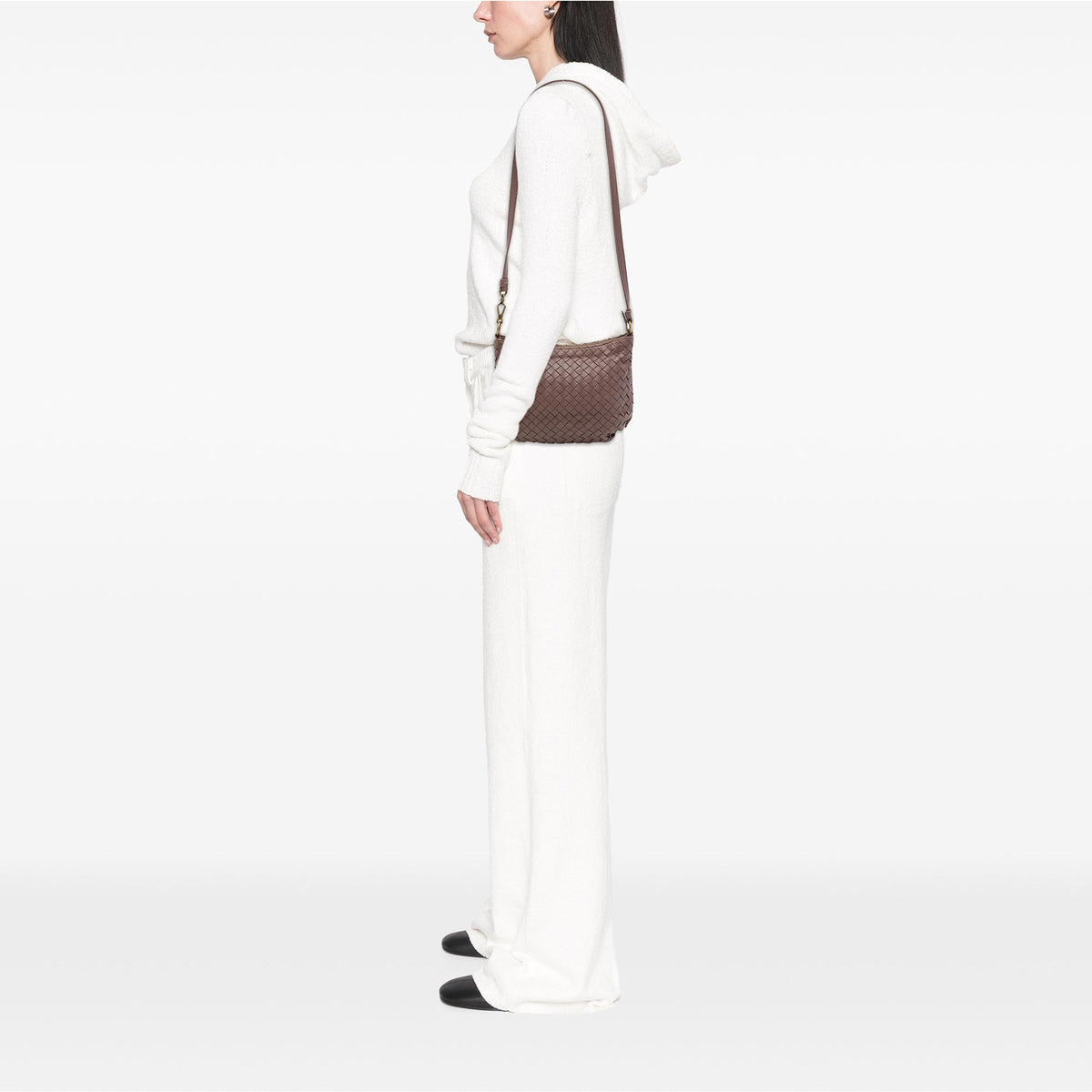Bottega Veneta Nappa Intrecciato Crossbody — Brown