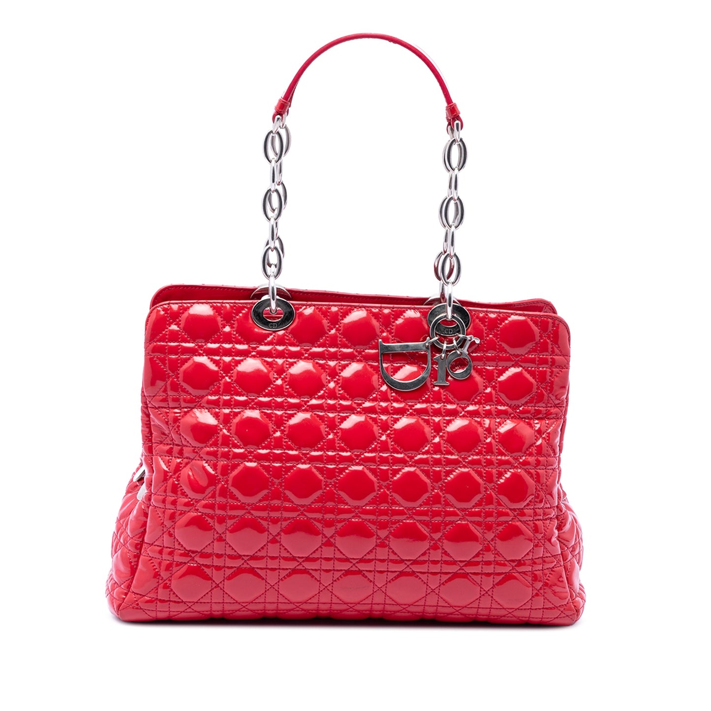 Dior Large Patent Cannage Lady Dior Soft Shopping Tote