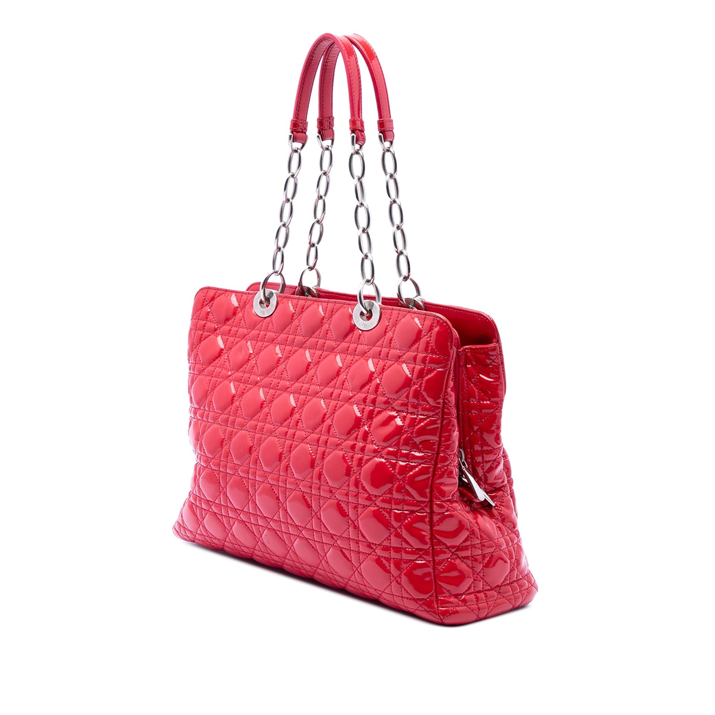 Dior Large Patent Cannage Lady Dior Soft Shopping Tote