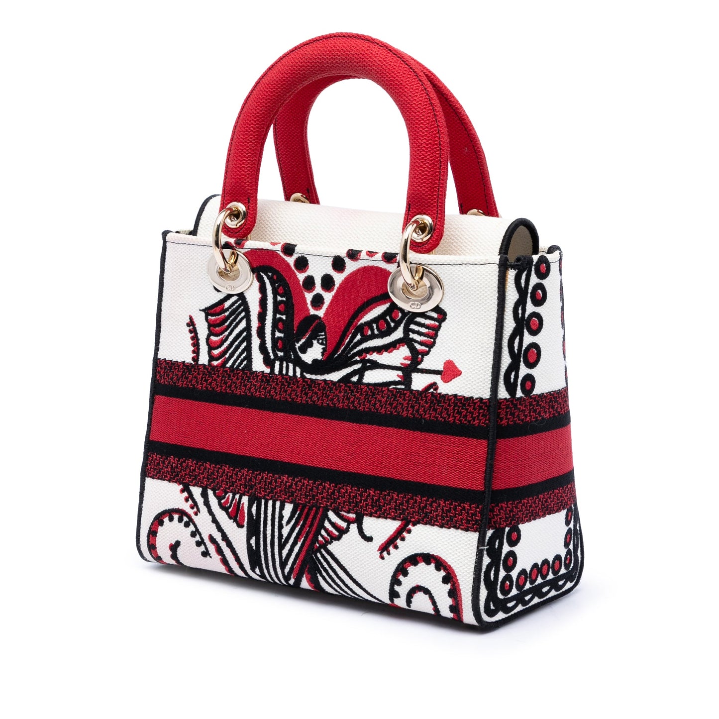 Dior Medium Embroidered Canvas Cupidon Lady D Lite
