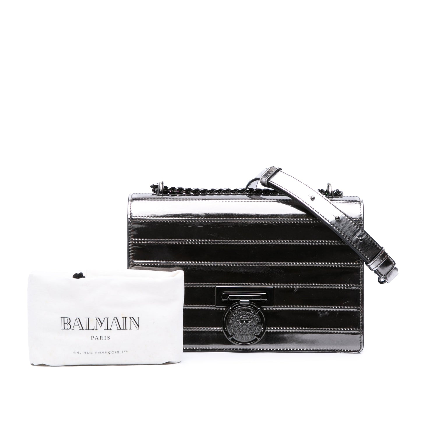 Balmain Patent Mariniere Flap