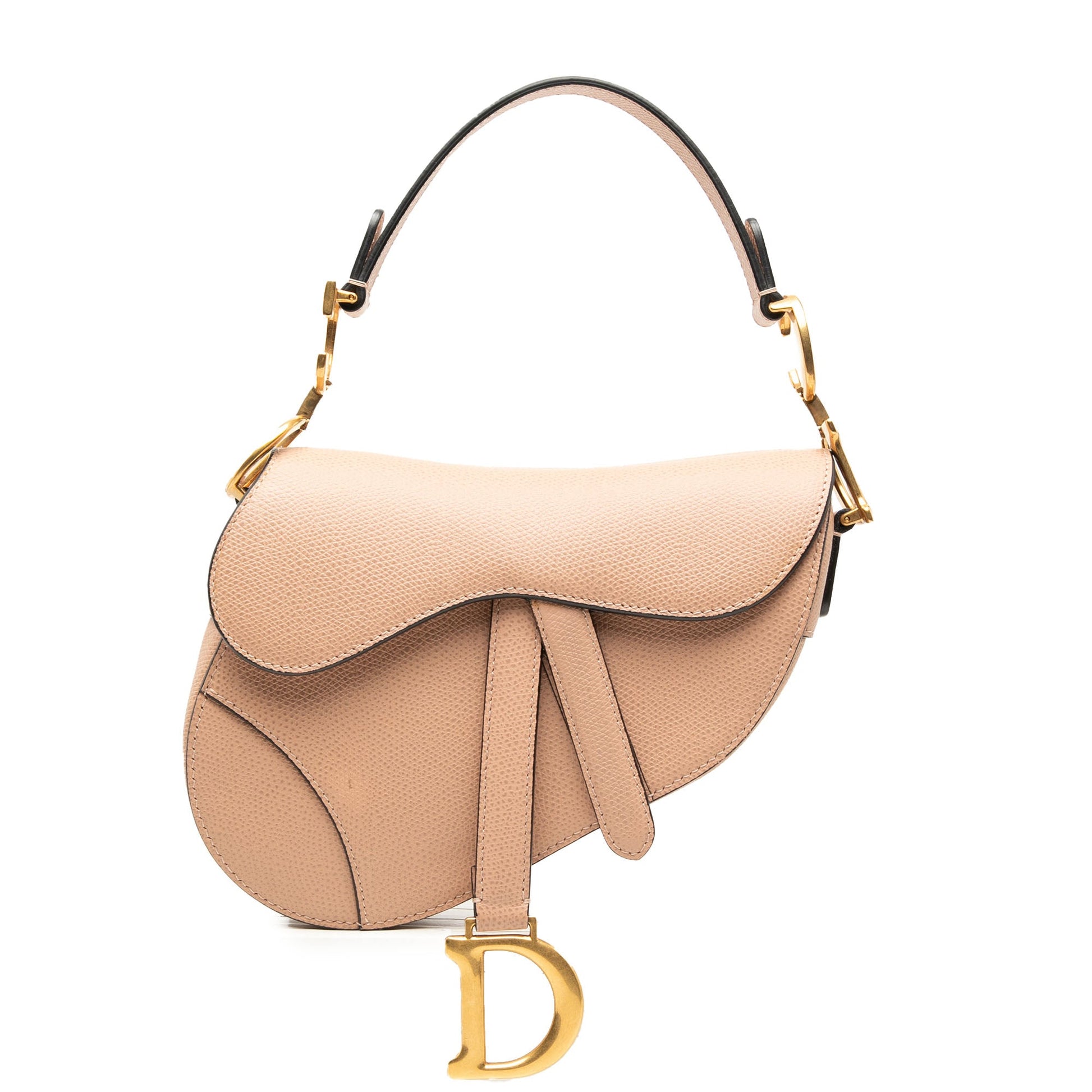 Mini Grained Calfskin Saddle Bag