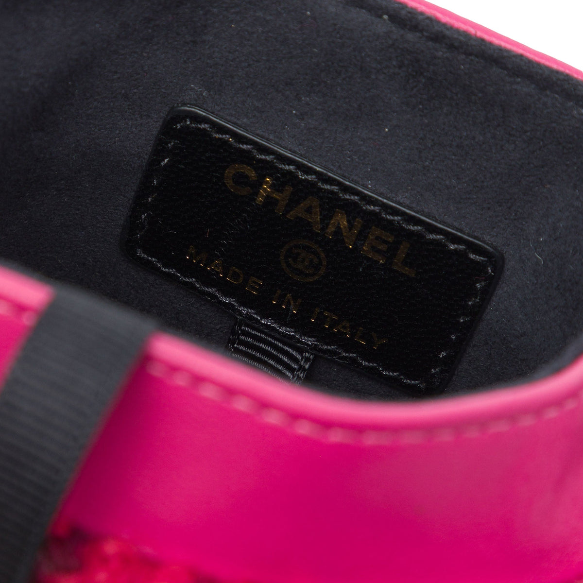Chanel Tweed Chain Around Phone Holder