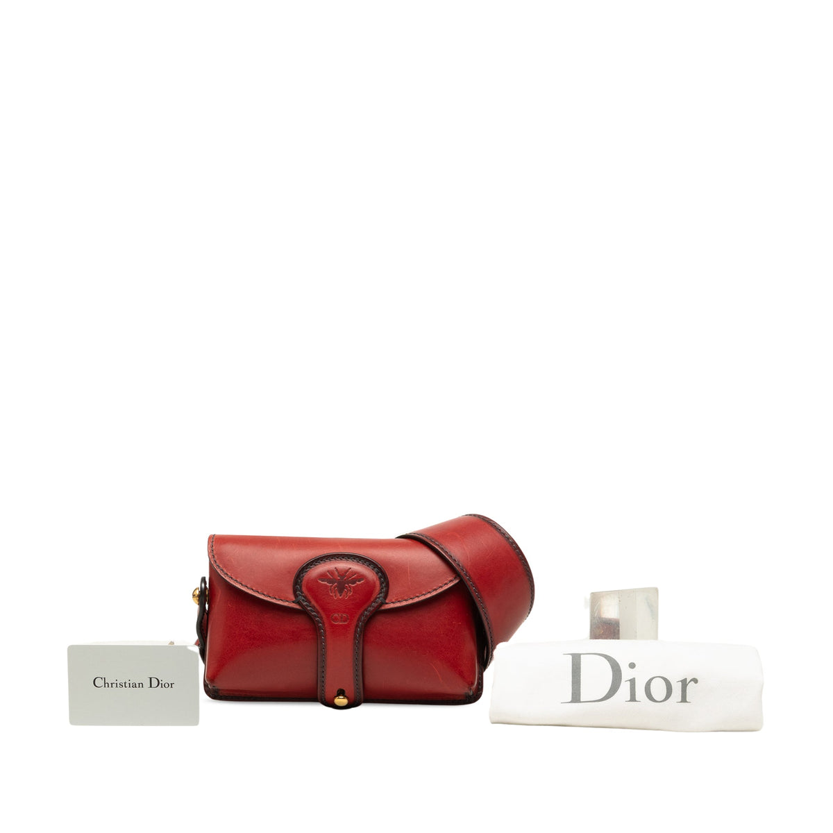 Dior Mini Leather D Bee Saddle Bag
