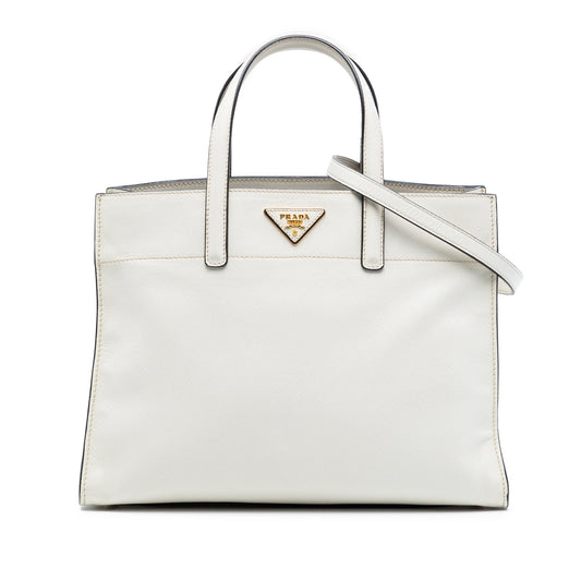 Prada Saffiano Soft Triple Pocket Tote