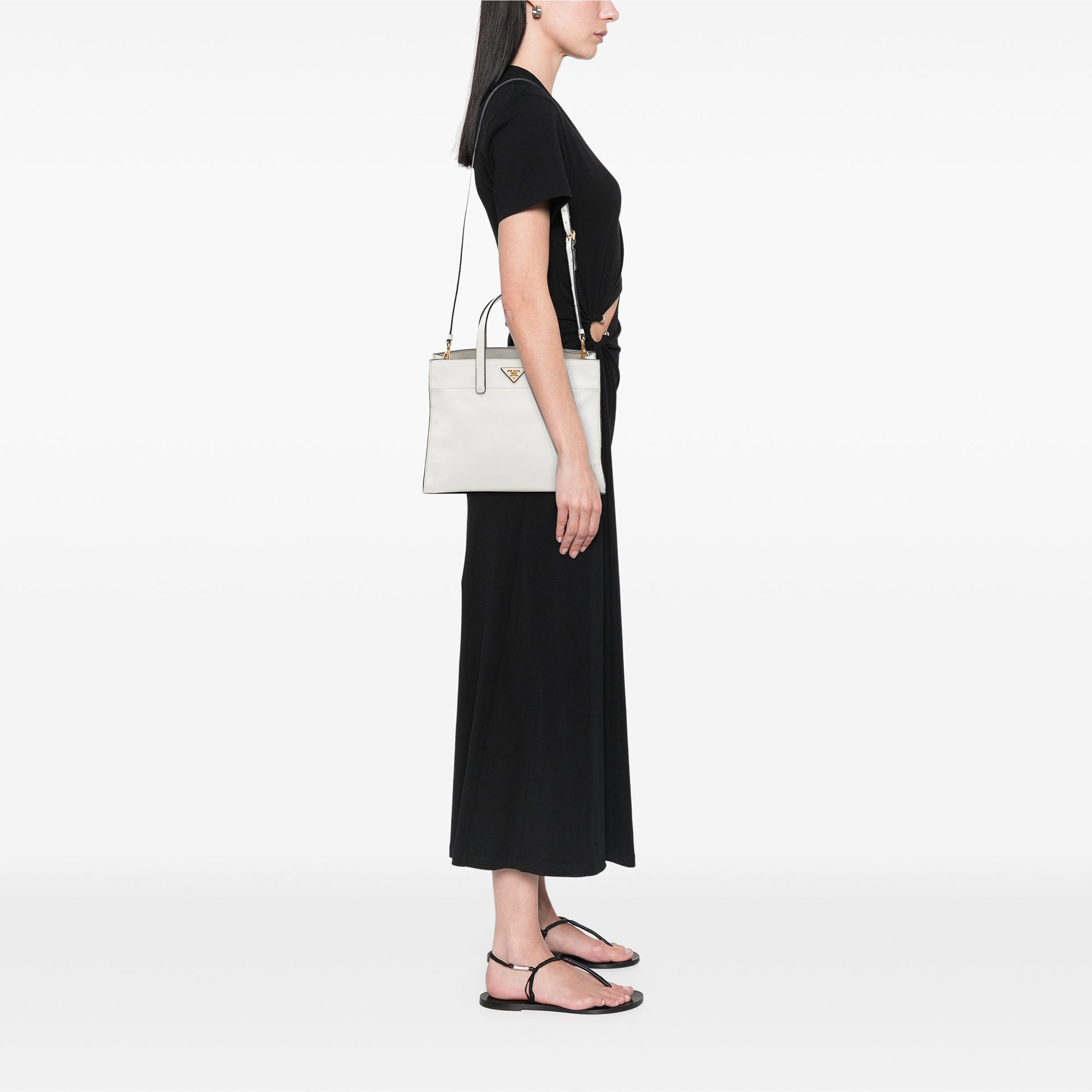 Prada Saffiano Soft Triple Pocket Tote