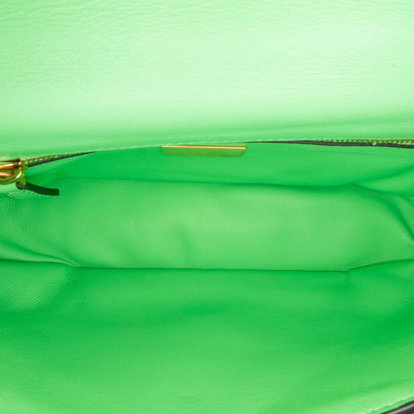 Fendi Zucca Embossed Leather Chain Midi Baguette