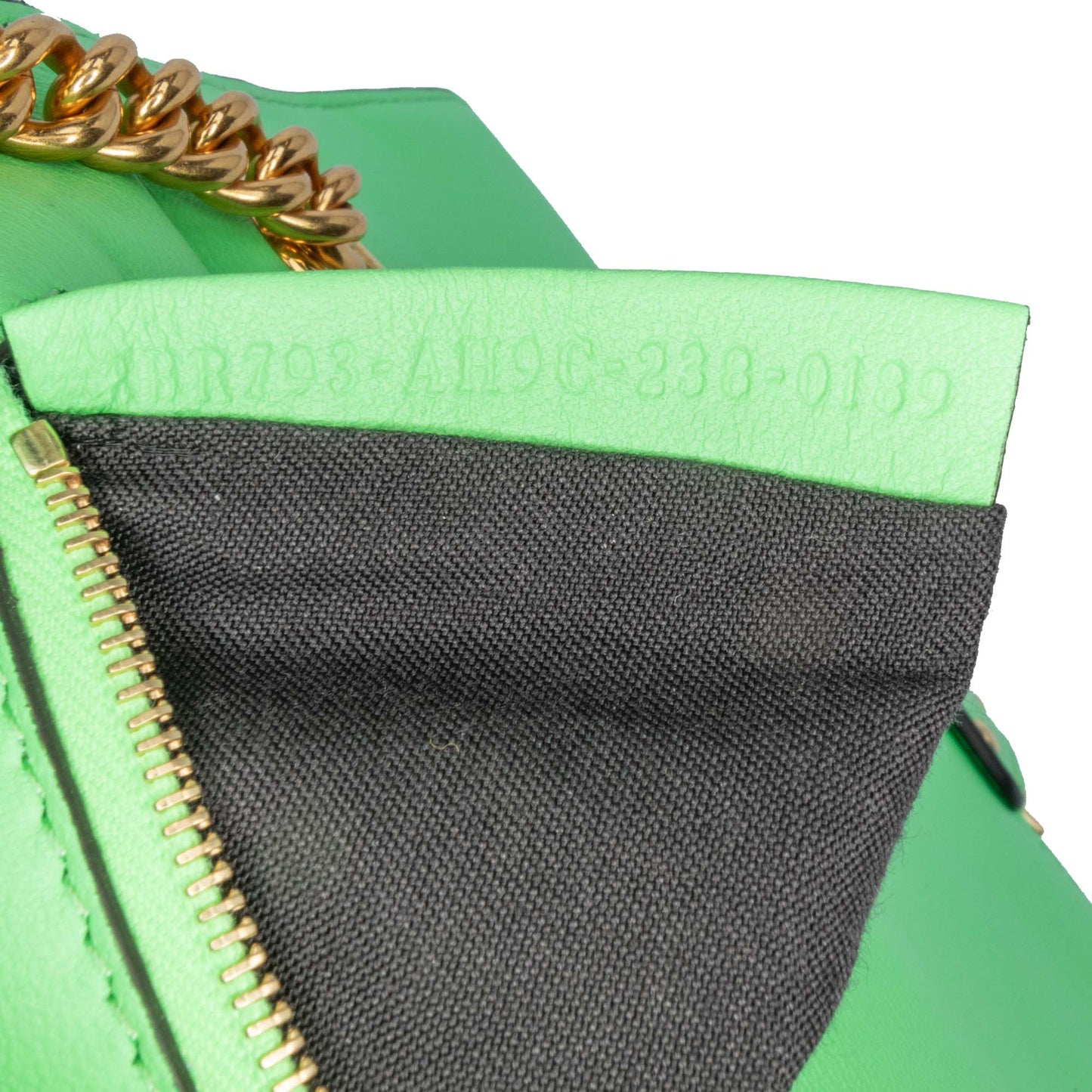 Fendi Zucca Embossed Leather Chain Midi Baguette