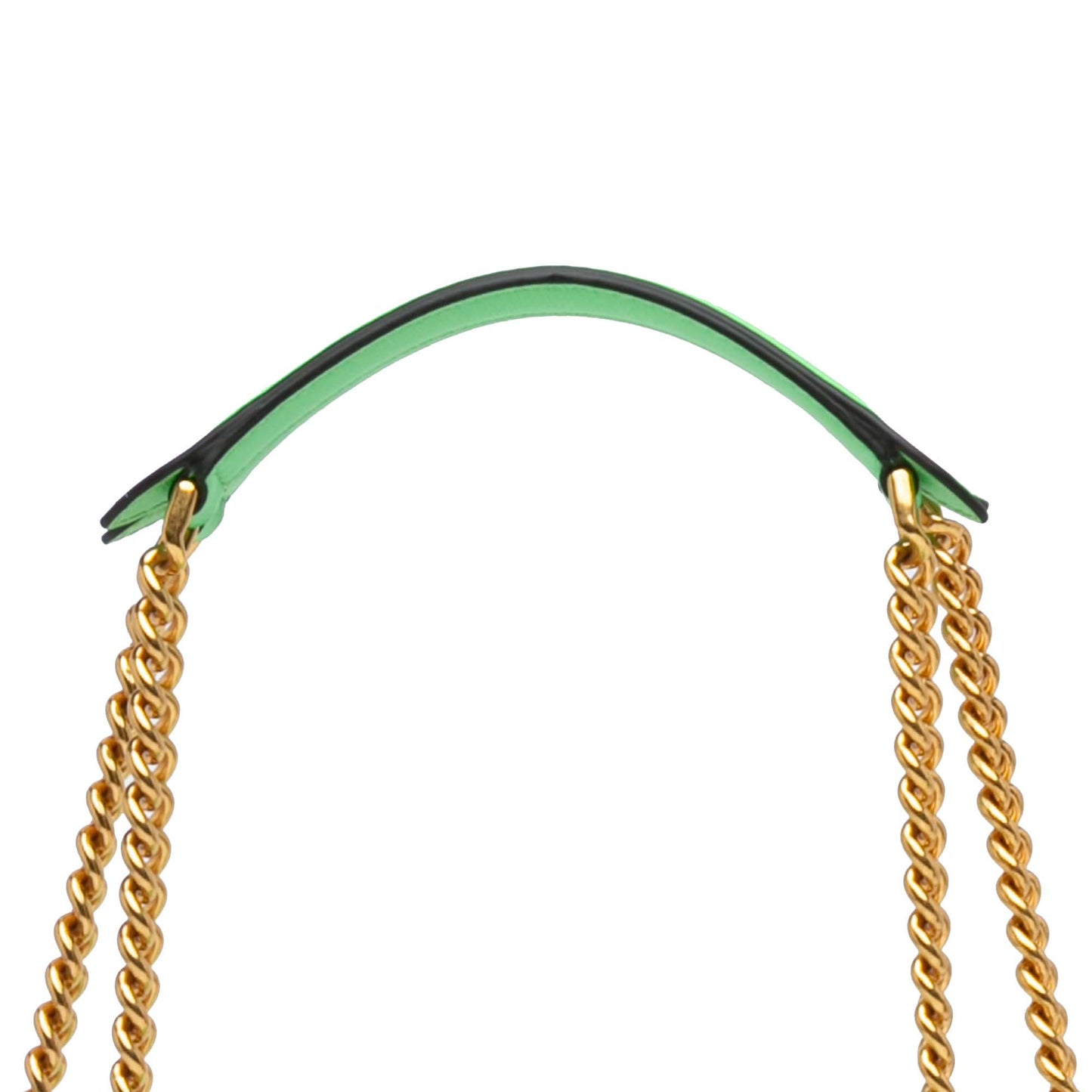 Fendi Zucca Embossed Leather Chain Midi Baguette