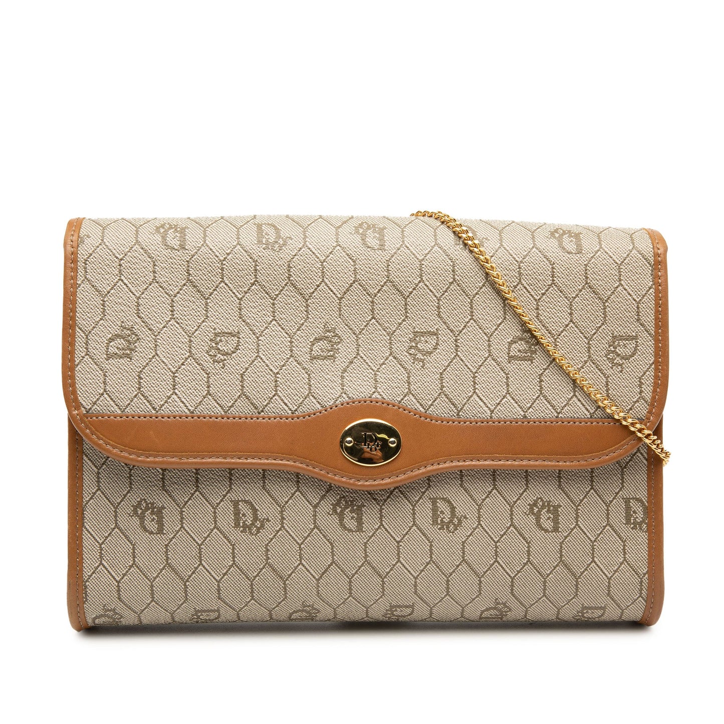 Honeycomb Coated Canvas Chain Crossbody