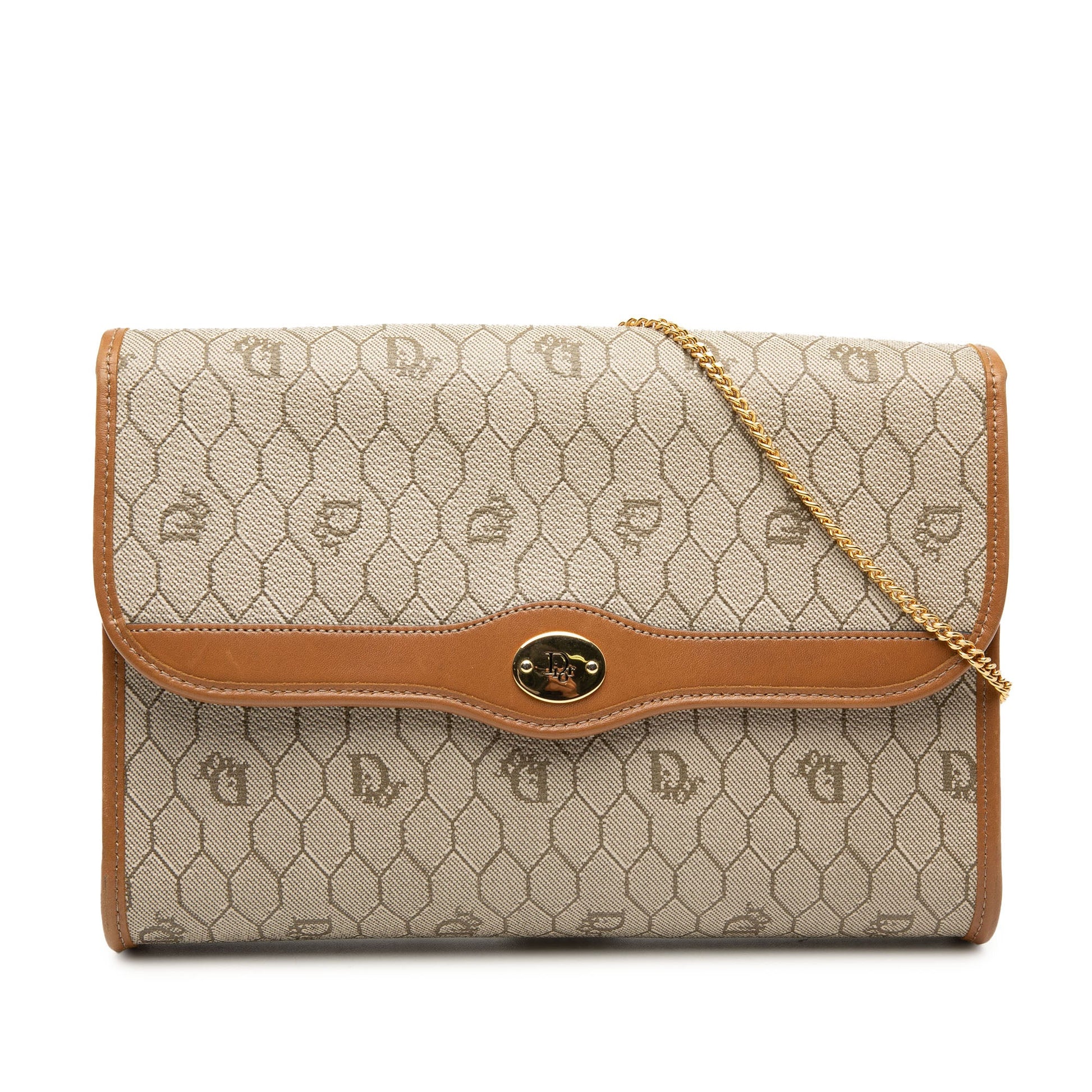 Honeycomb Coated Canvas Chain Crossbody