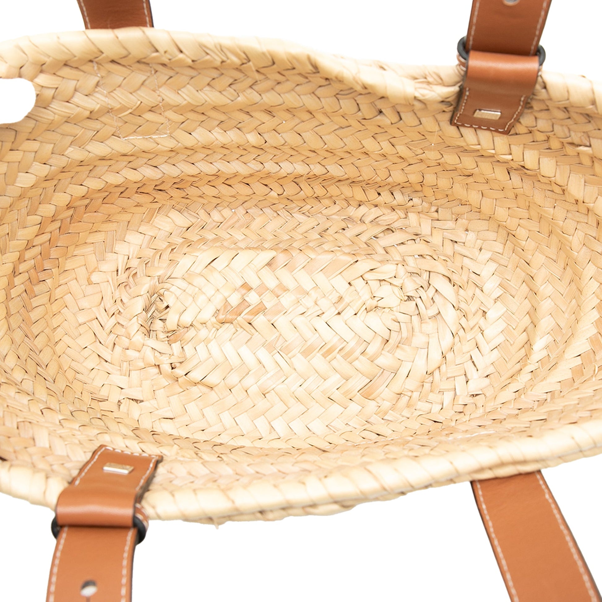 LOEWE Small Raffia Anagram Basket Tote
