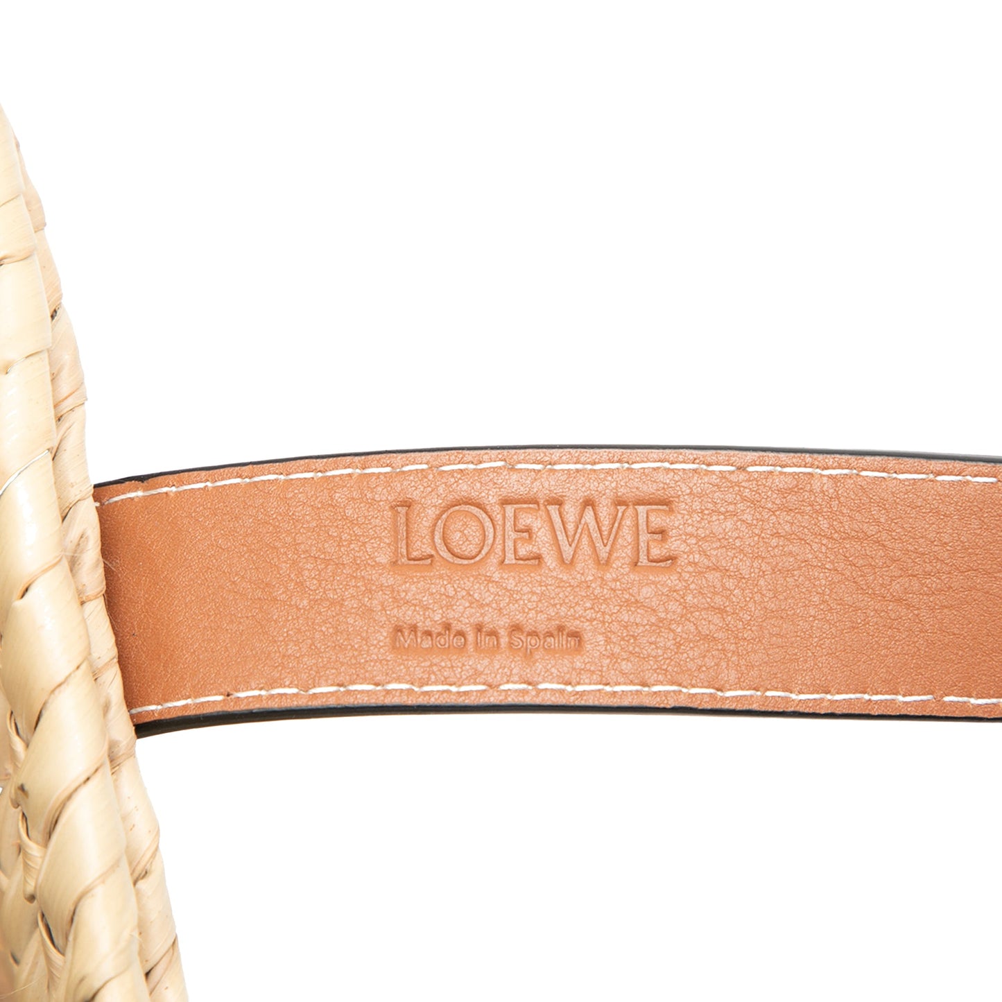 LOEWE Small Raffia Anagram Basket Tote
