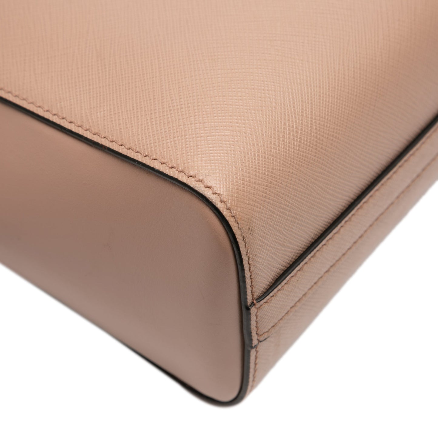 Soft Calf Trimmed Saffiano Lux Zip Convertible Tote