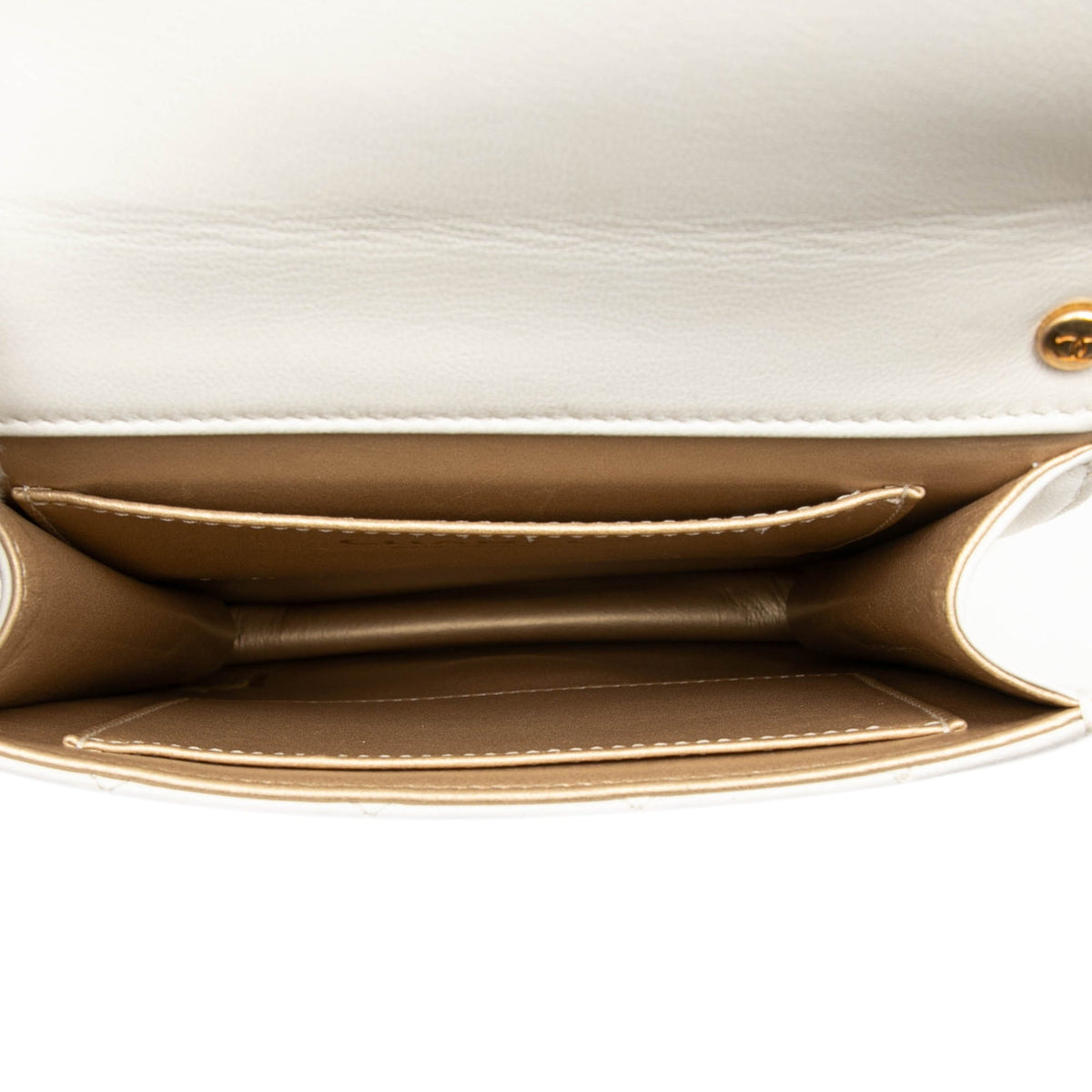 Chanel Small Lambskin Chic Pearls Flap — White