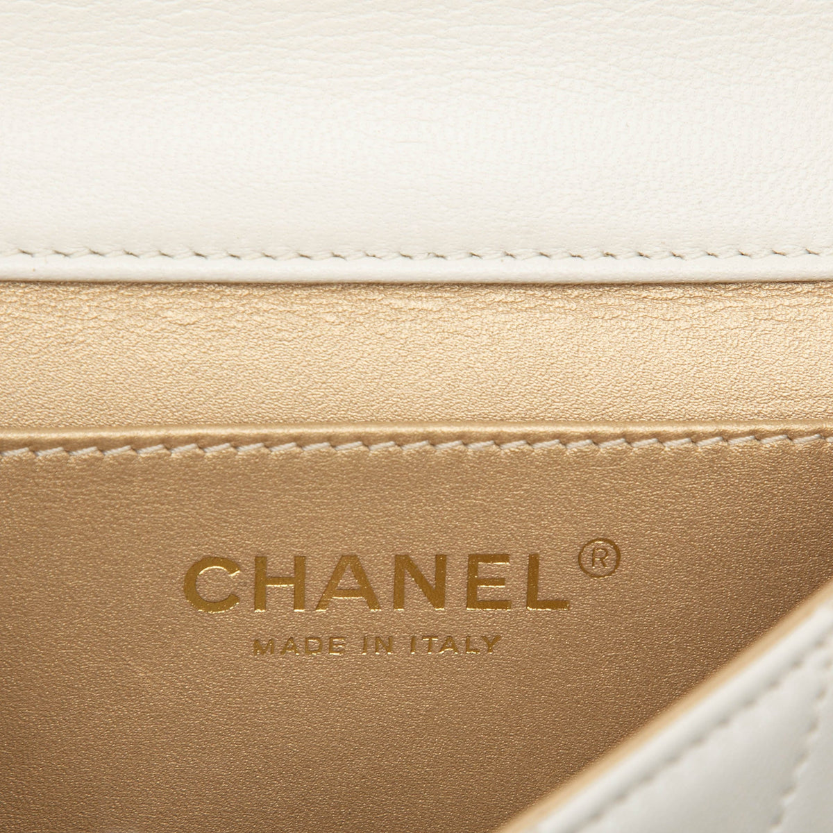 Chanel Small Lambskin Chic Pearls Flap — White