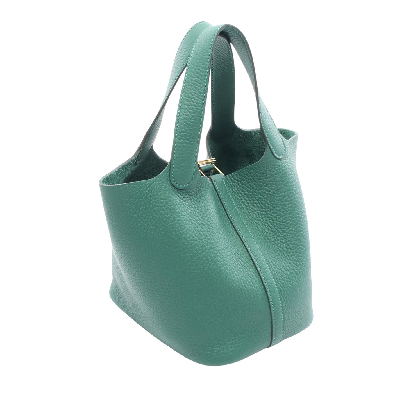 Hermès HERMES Picotin Lock PM Handbag Taurillon Clemence leather Taurillon Clemence Green Used Women