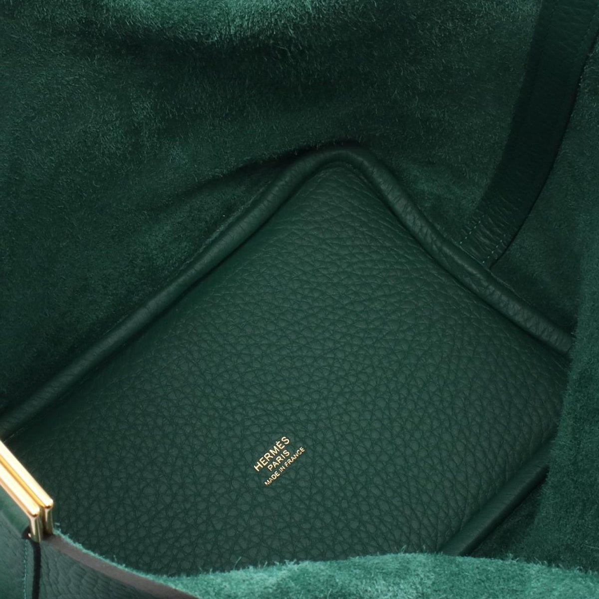 Hermès HERMES Picotin Lock PM Handbag Taurillon Clemence leather Taurillon Clemence Green Used Women