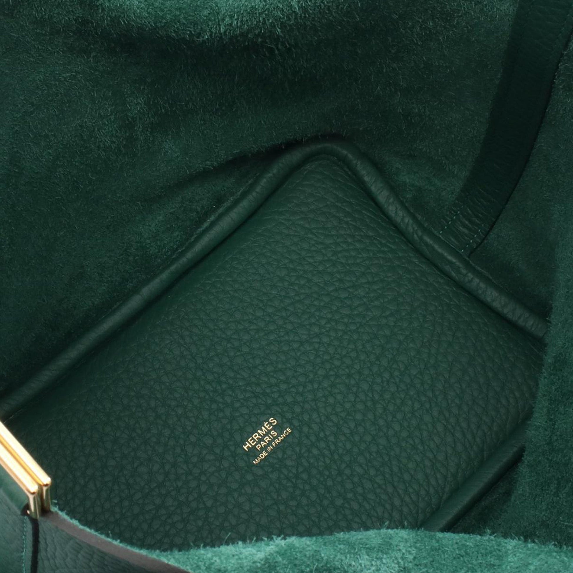Hermès HERMES Picotin Lock PM Handbag Taurillon Clemence leather Taurillon Clemence Green Used Women