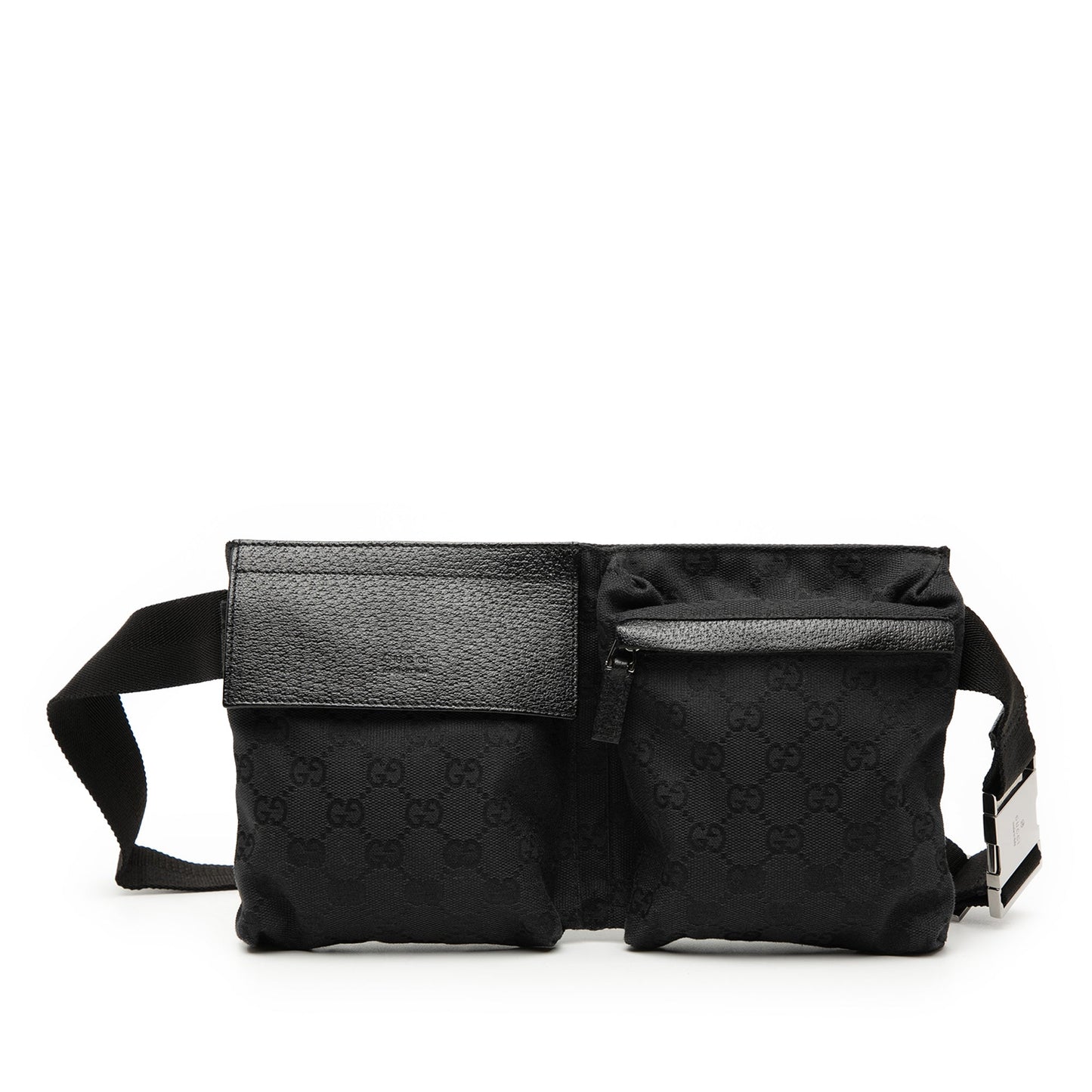 Gucci GG Canvas Double Pocket Belt Bag