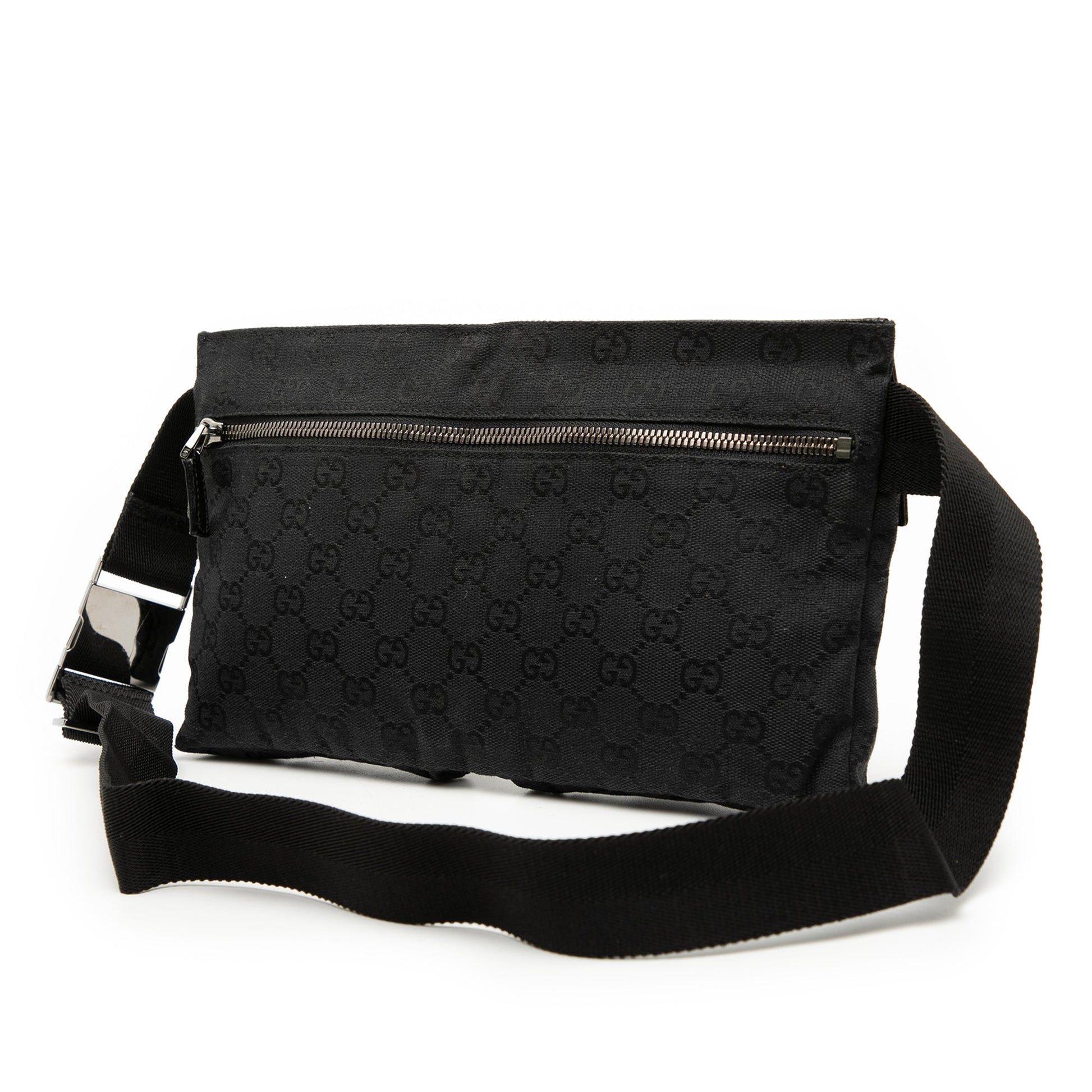 Gucci GG Canvas Double Pocket Belt Bag