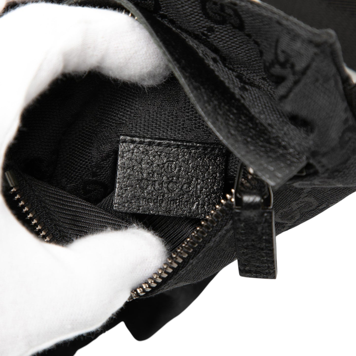 Gucci GG Canvas Double Pocket Belt Bag