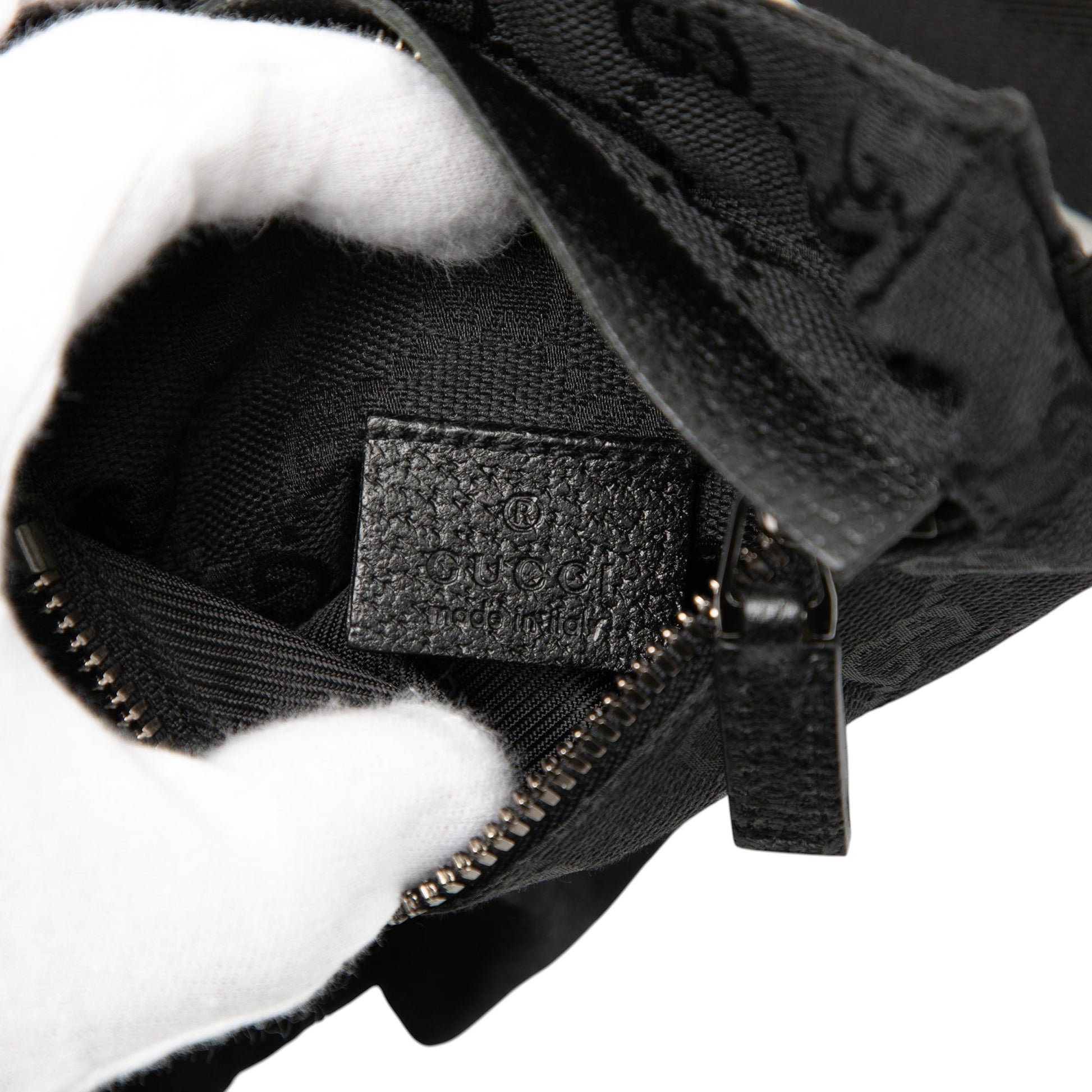 Gucci GG Canvas Double Pocket Belt Bag