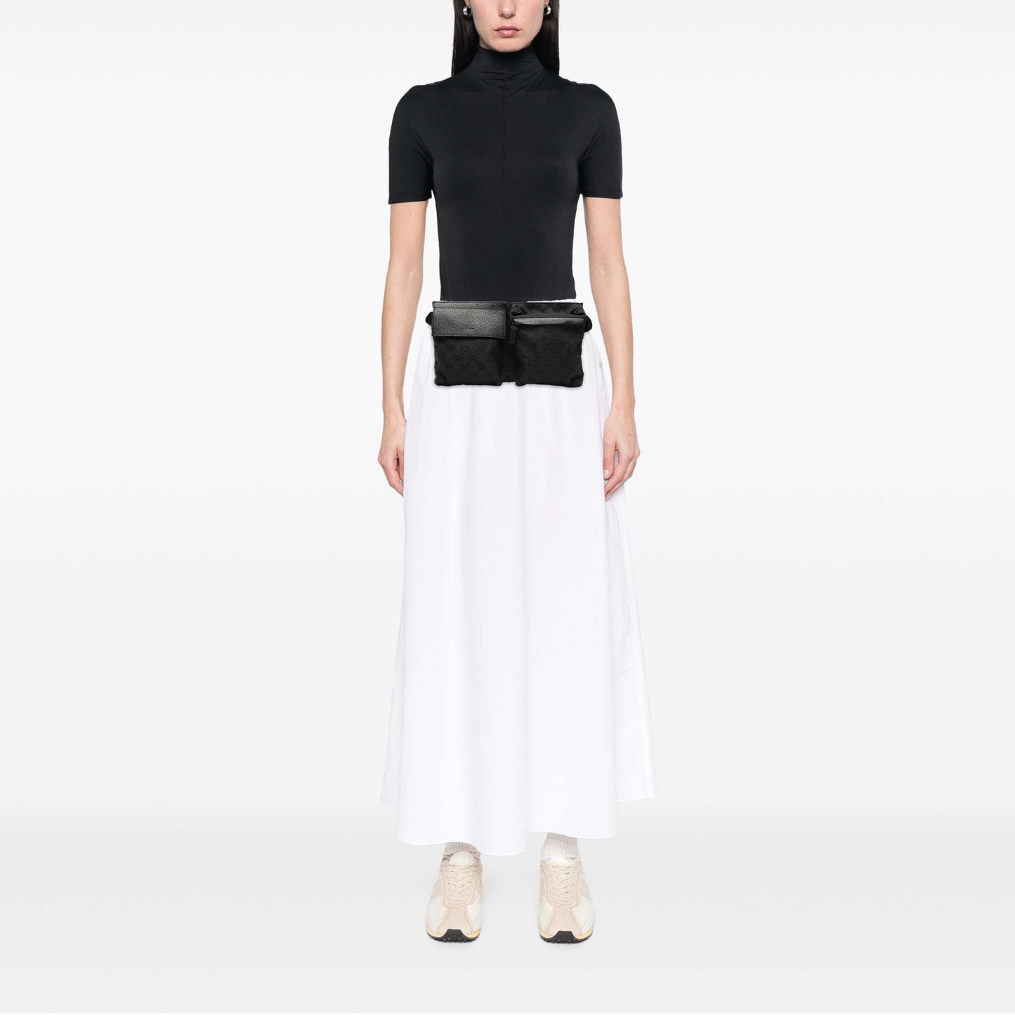 Gucci GG Canvas Double Pocket Belt Bag