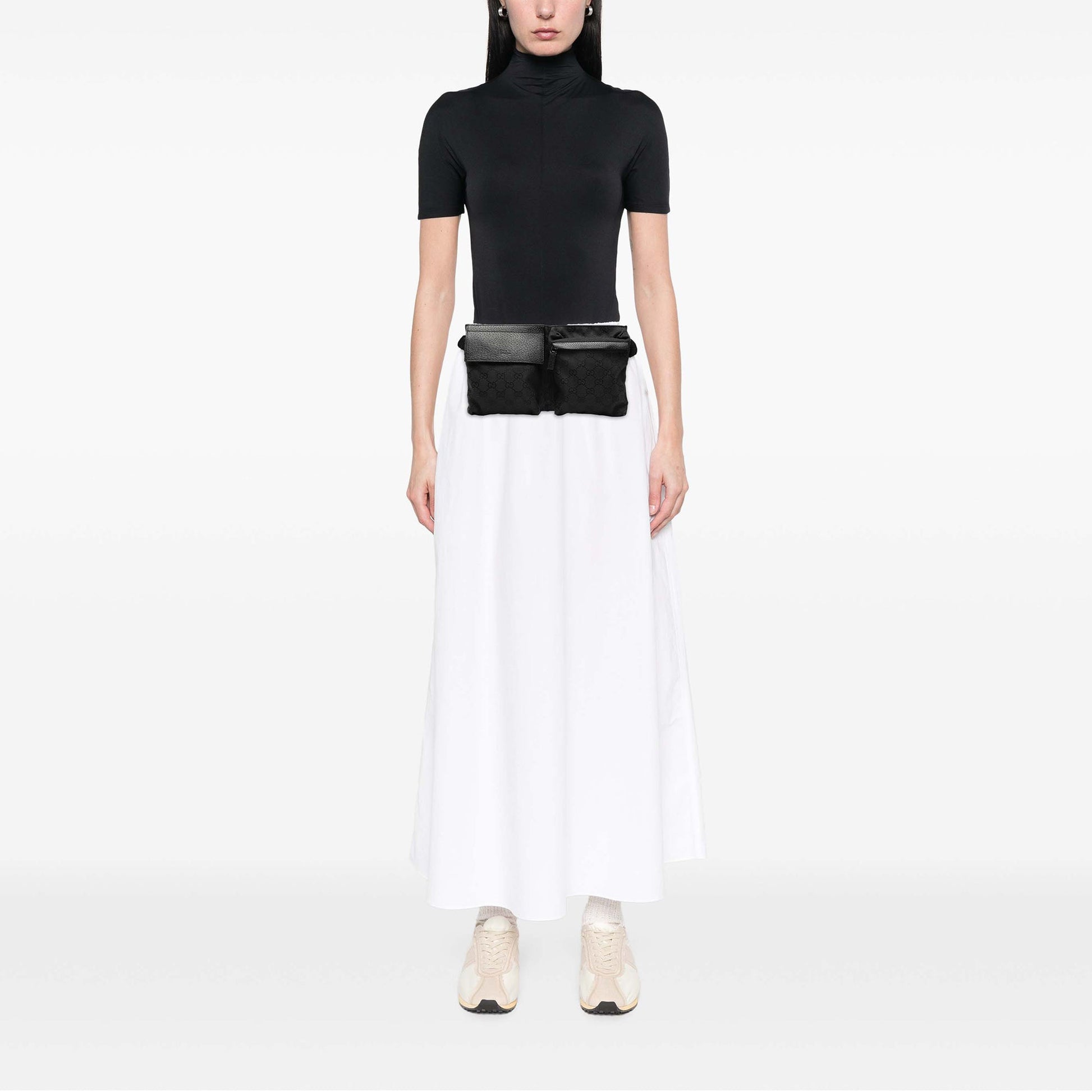 Gucci GG Canvas Double Pocket Belt Bag