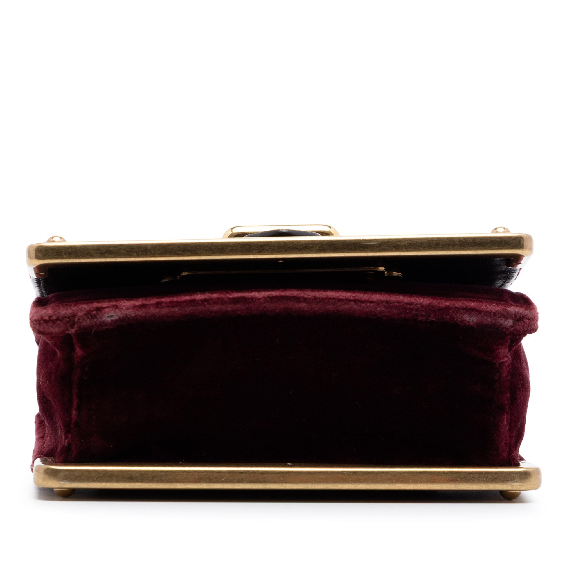 Prada Micro Croc Embossed Leather Trimmed Velluto Cahier Crossbody