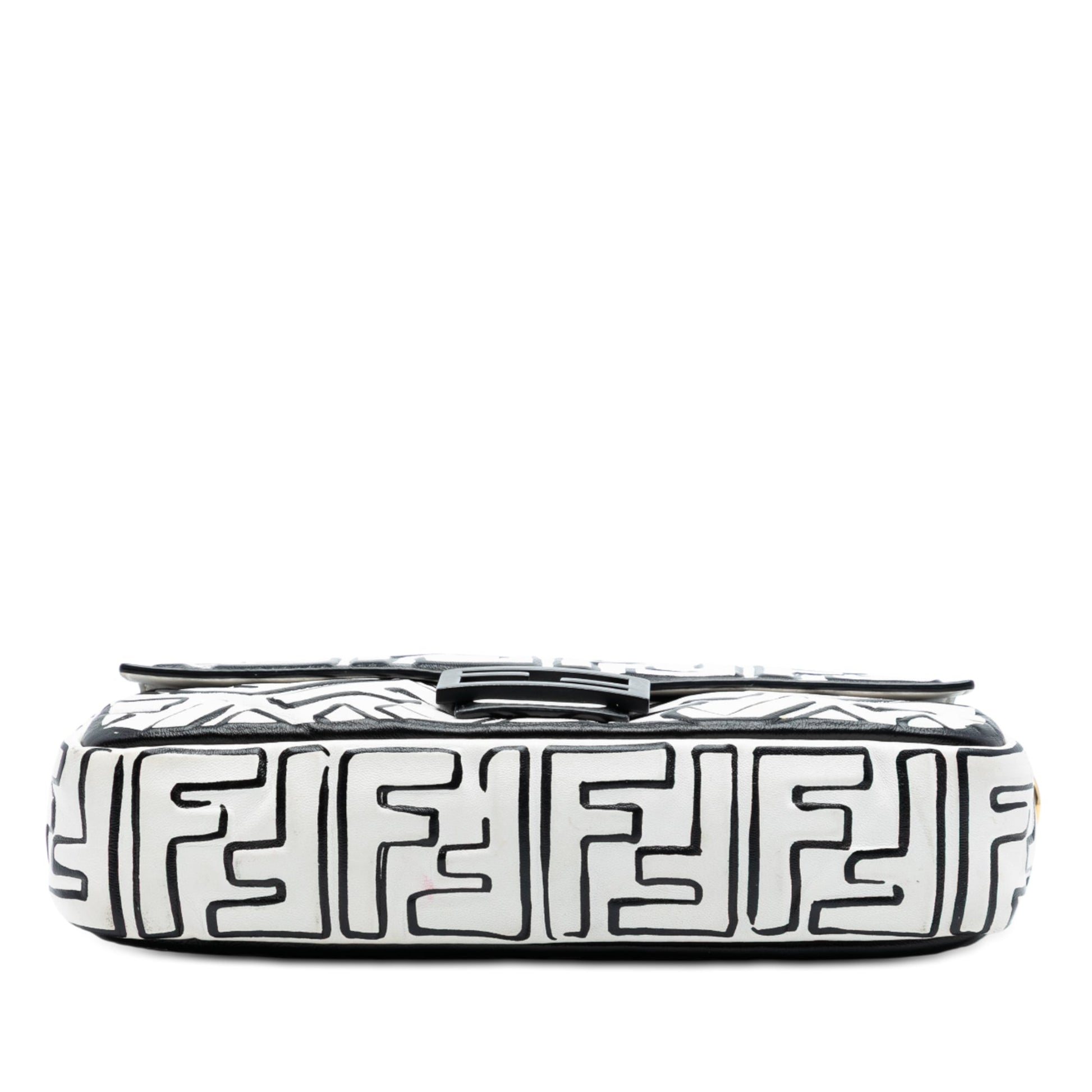 Fendi Joshua Vides California Sky Medium Embossed Leather Baguette Satchel